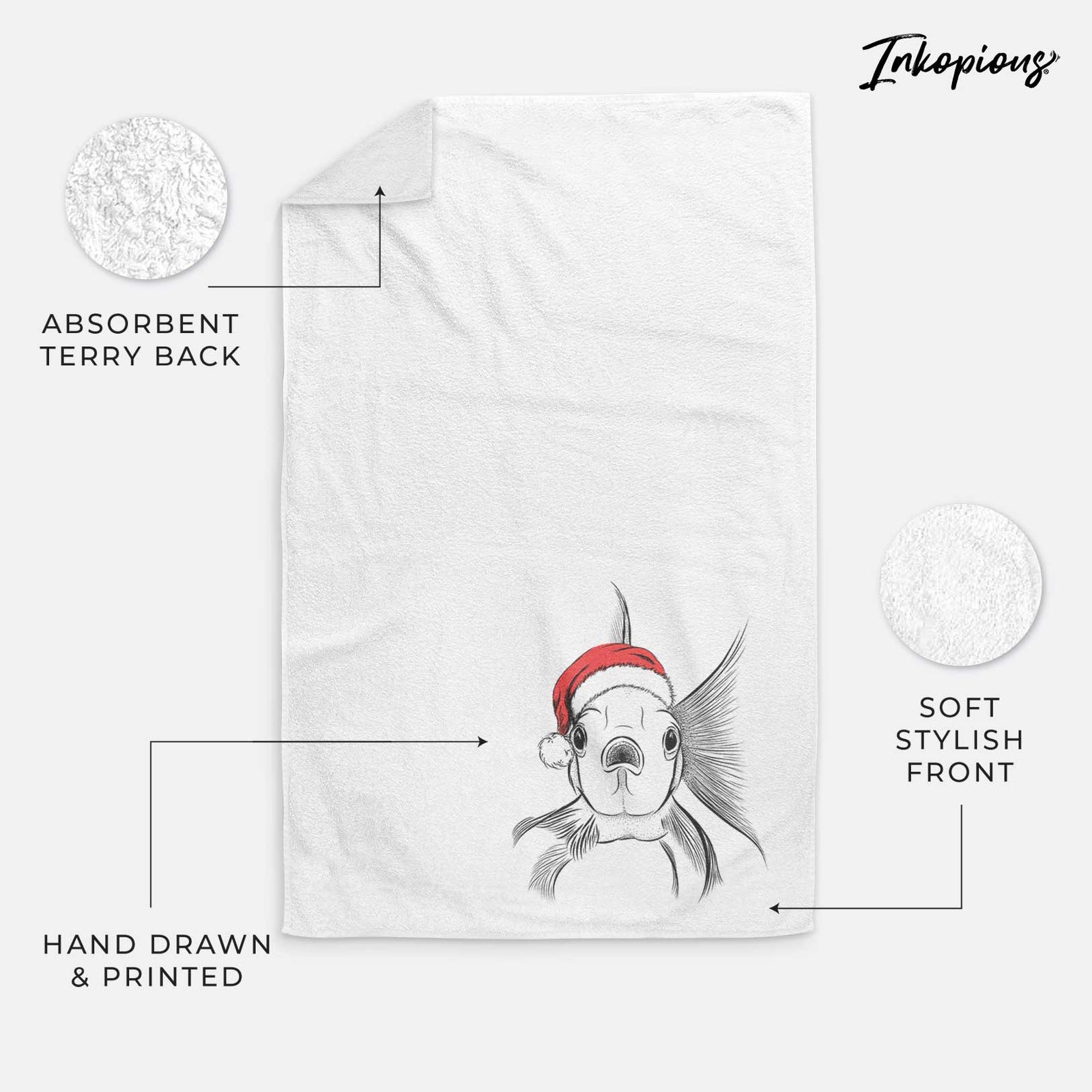 Beefcake the Goldfish Decorative Hand Towel