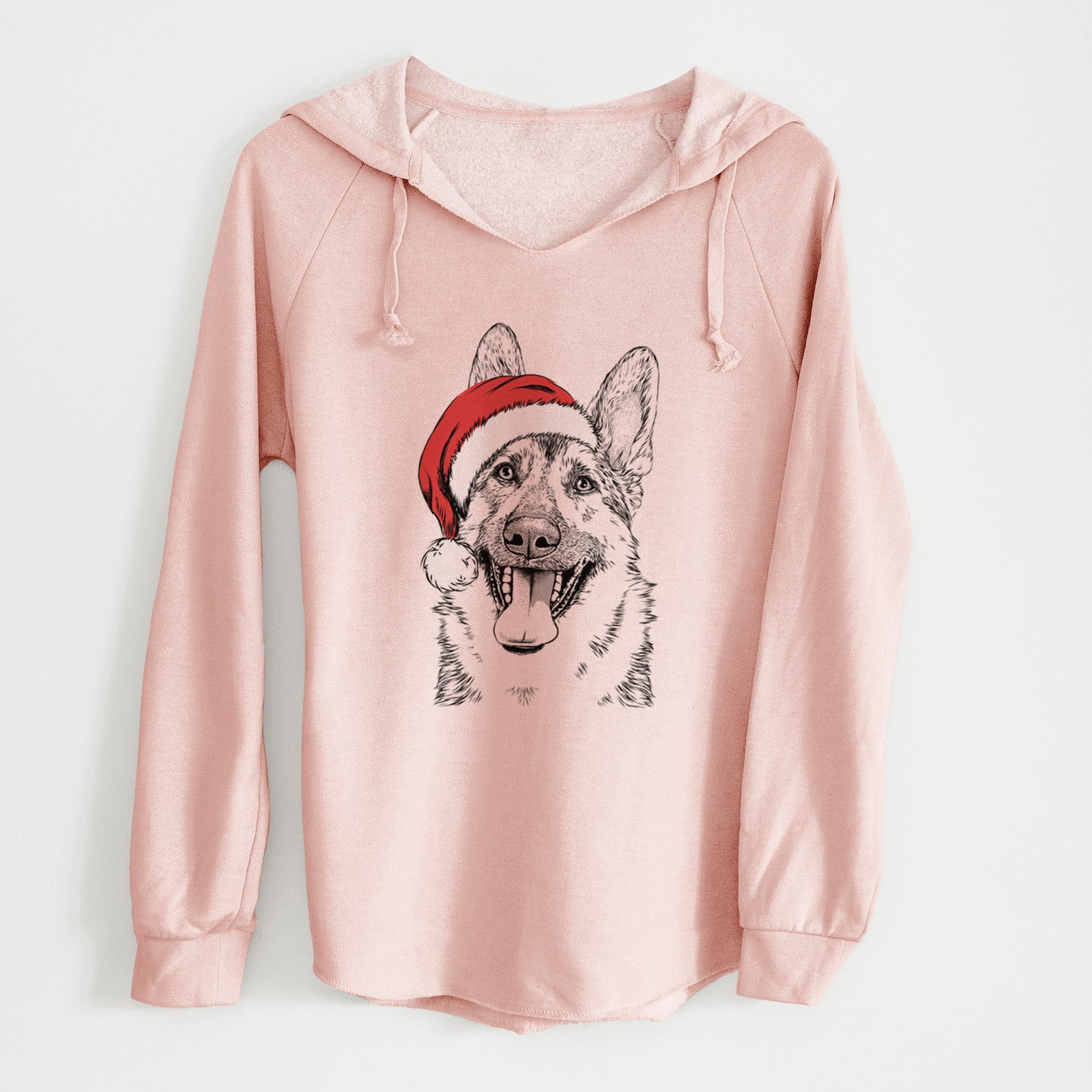 Santa Benson the German Shepherd - Cali Wave Hooded Sweatshirt