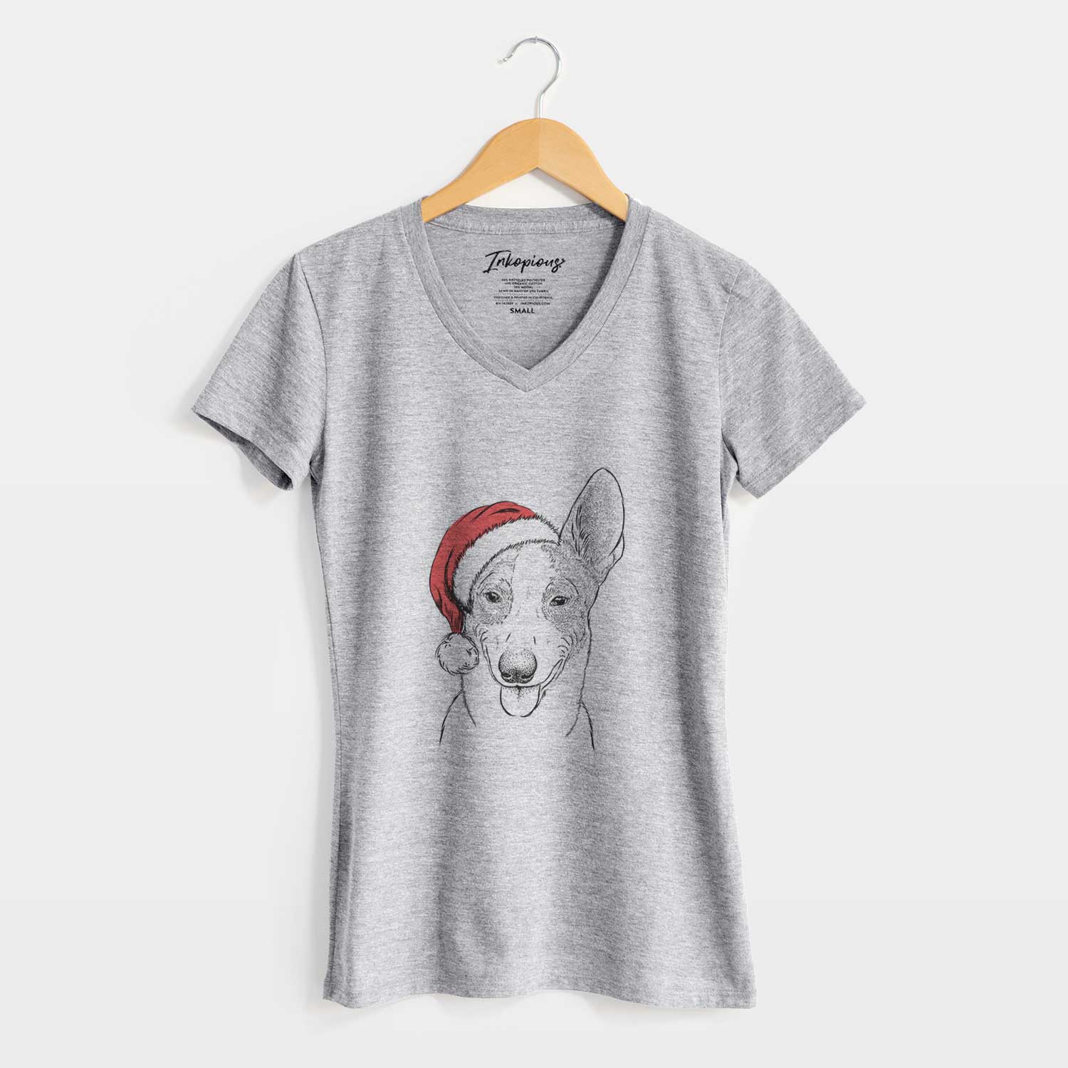 Santa Berlin the Carolina Dog - Women's V-neck Shirt
