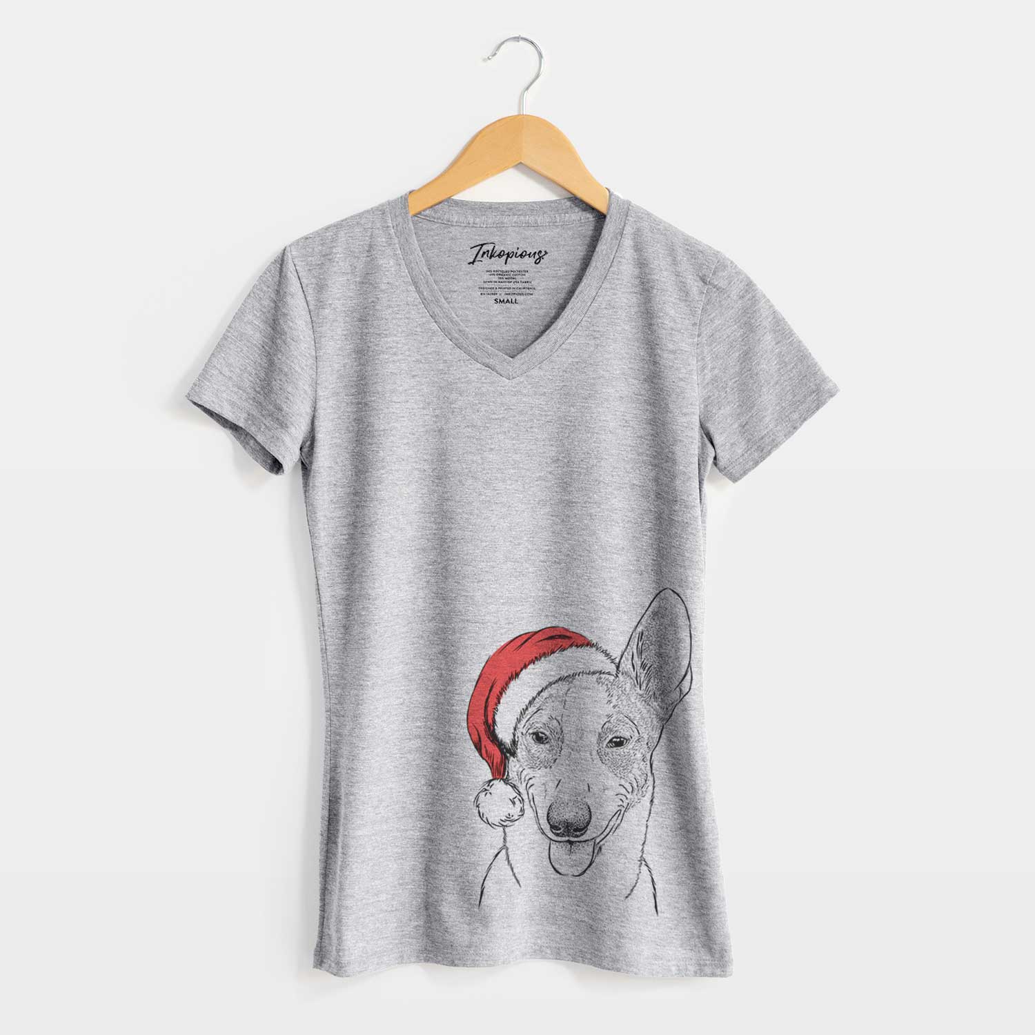 Santa Berlin the Carolina Dog - Women's V-neck Shirt