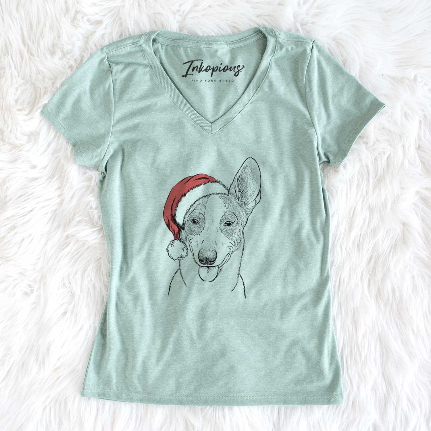 Santa Berlin the Carolina Dog - Women's V-neck Shirt