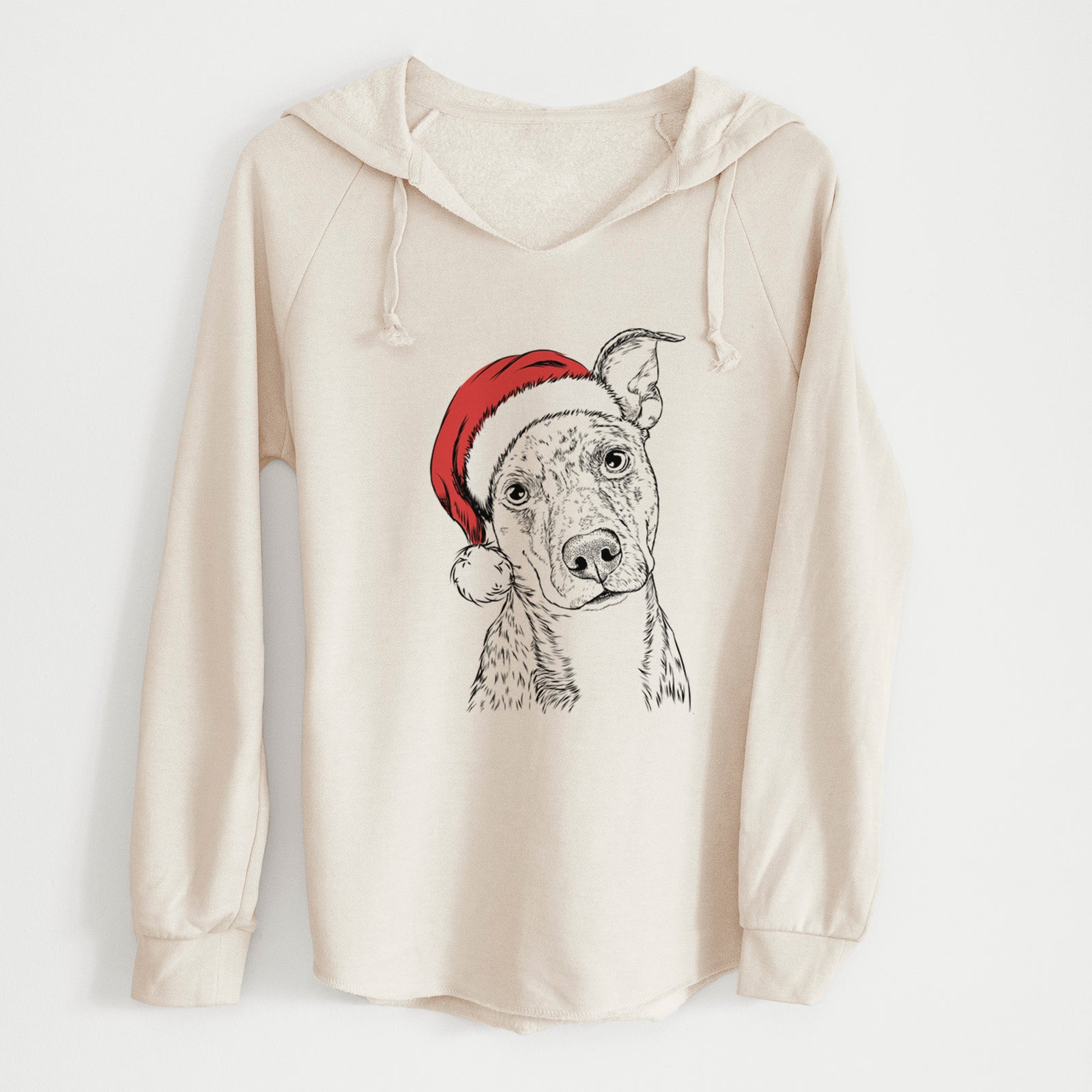 Santa Bianca the Mixed Breed - Cali Wave Hooded Sweatshirt