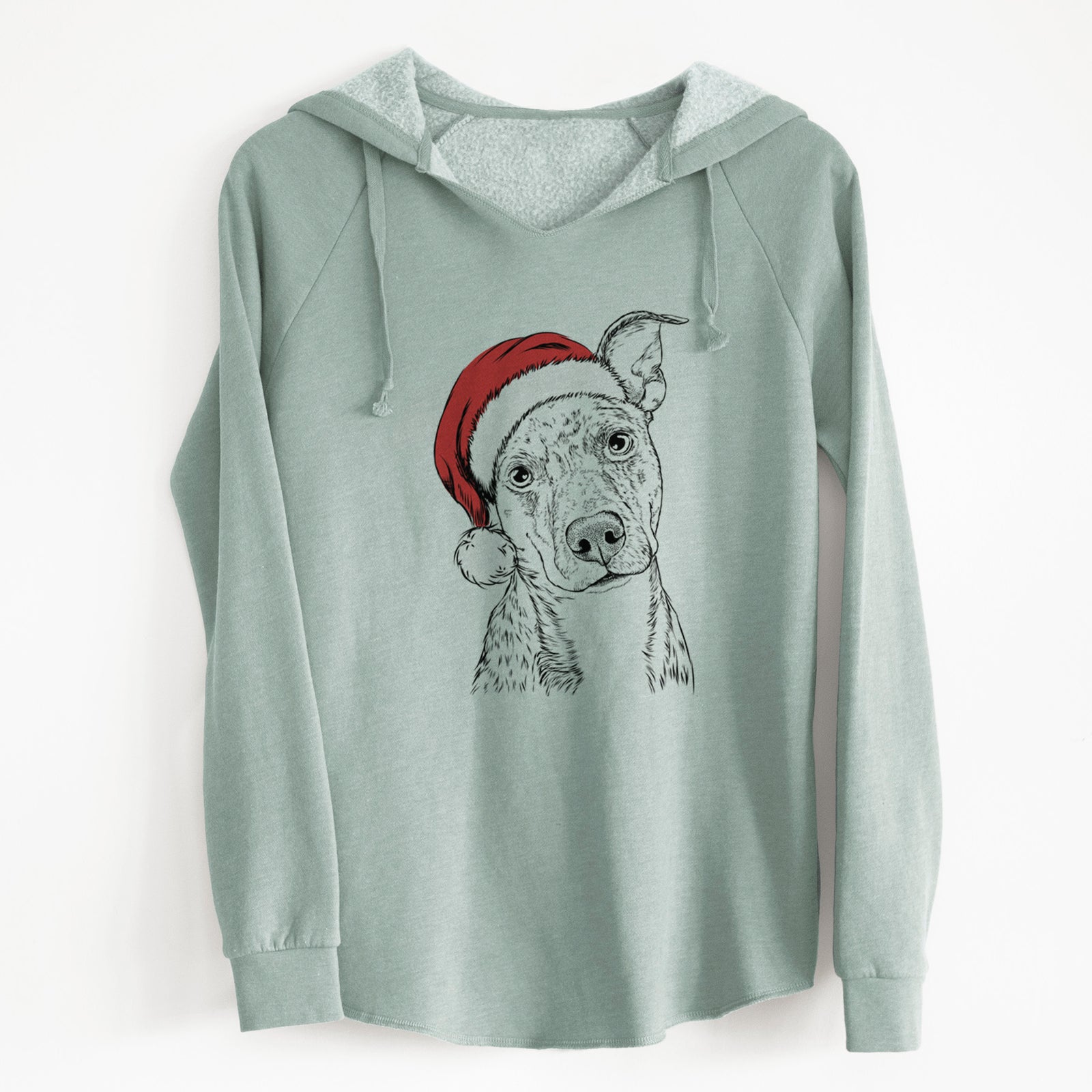 Santa Bianca the Mixed Breed - Cali Wave Hooded Sweatshirt