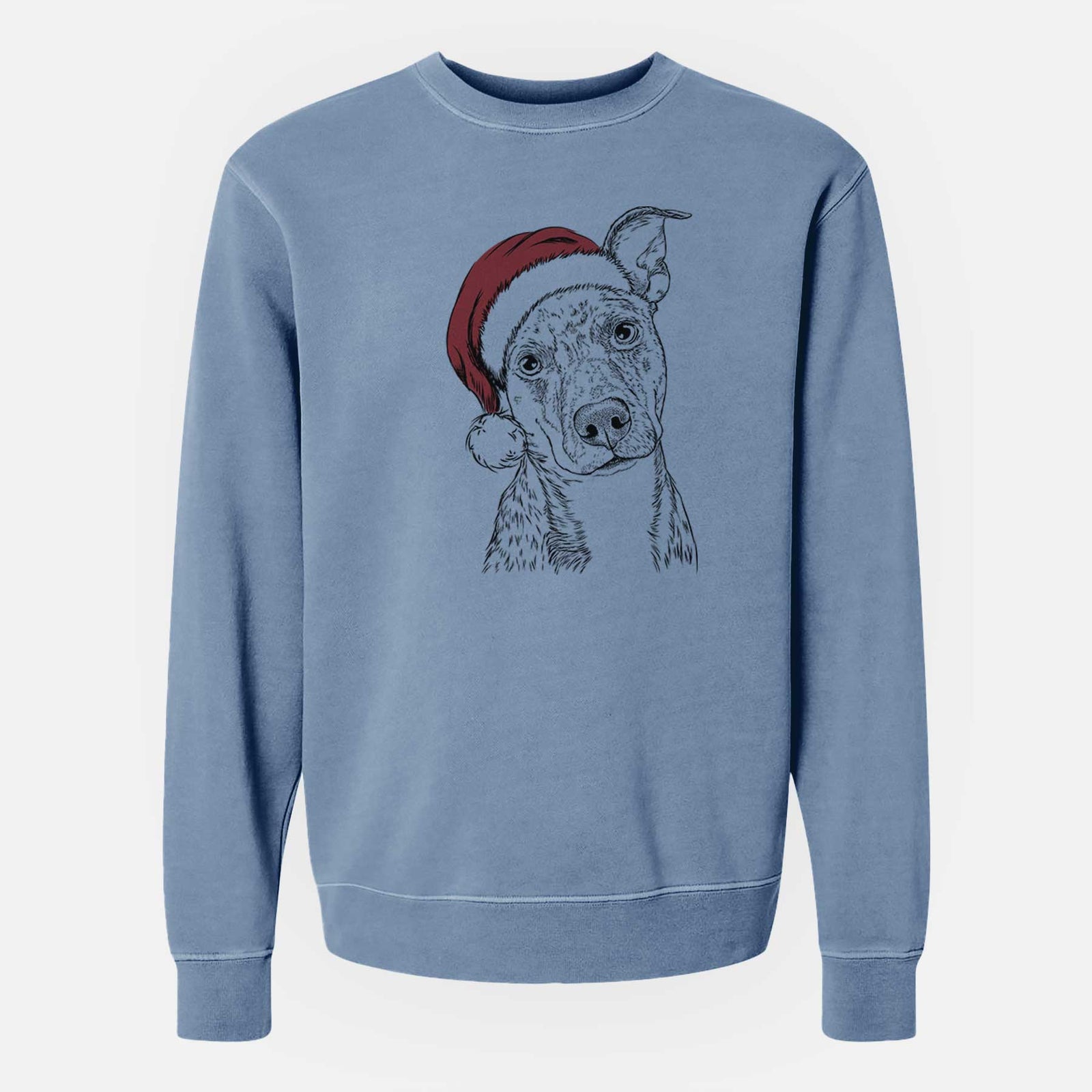 Santa Bianca the Mixed Breed - Unisex Pigment Dyed Crew Sweatshirt