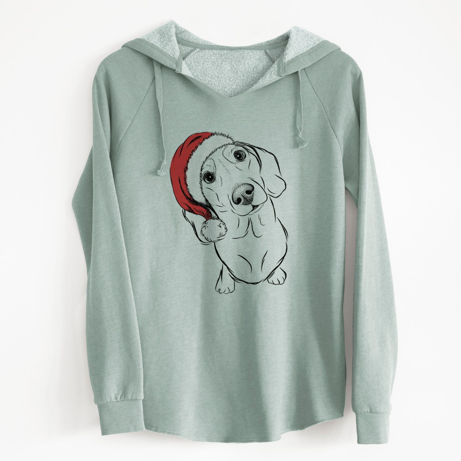 Santa Bill the Dachshund - Cali Wave Hooded Sweatshirt