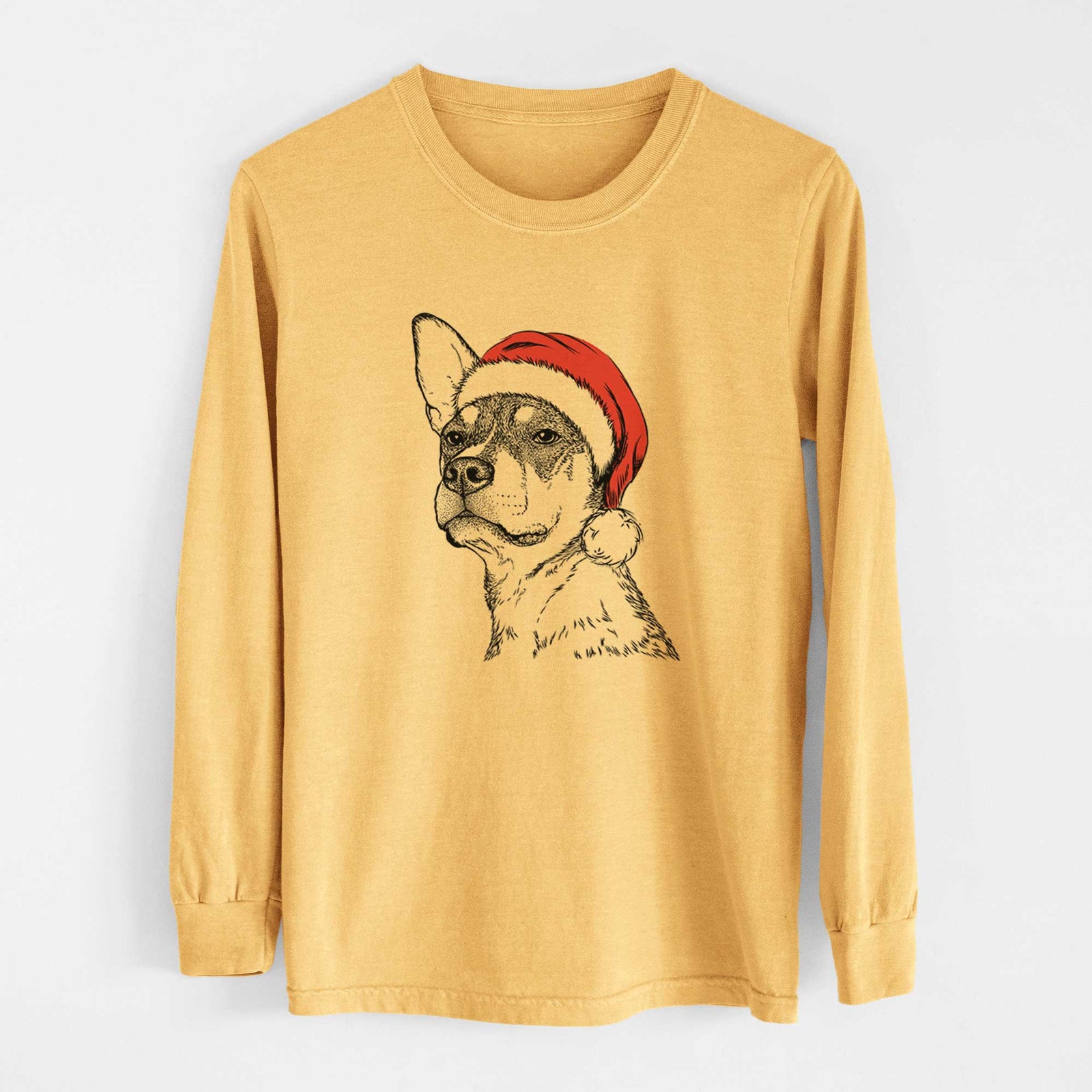 Santa Bill the Heeler Mix - Heavyweight 100% Cotton Long Sleeve