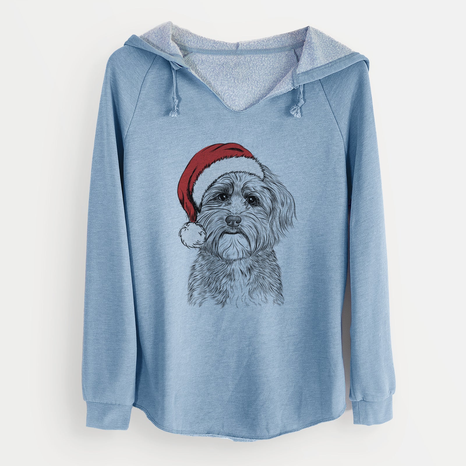 Santa Bingo the Mixed Breed - Cali Wave Hooded Sweatshirt
