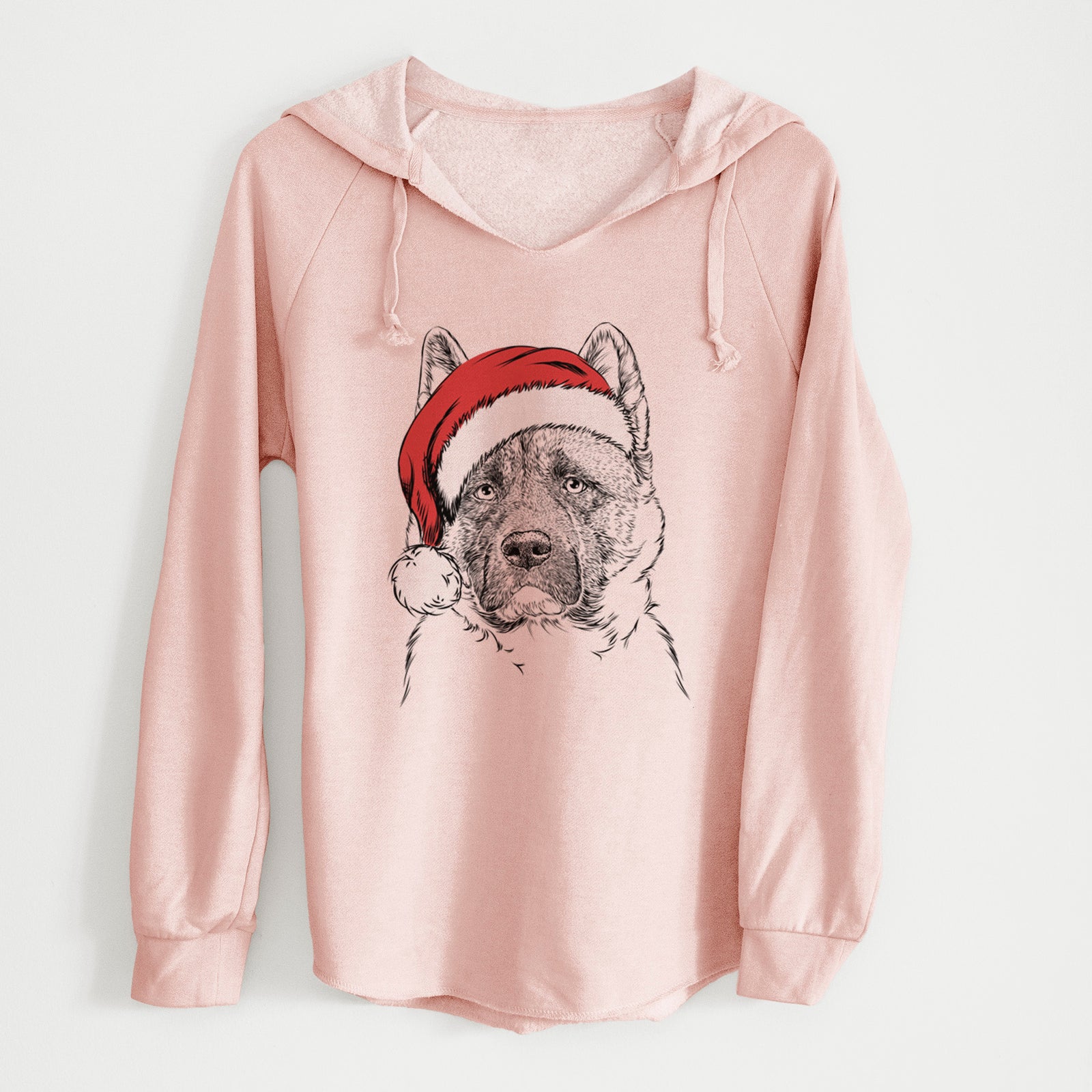 Santa Bo the American Akita - Cali Wave Hooded Sweatshirt