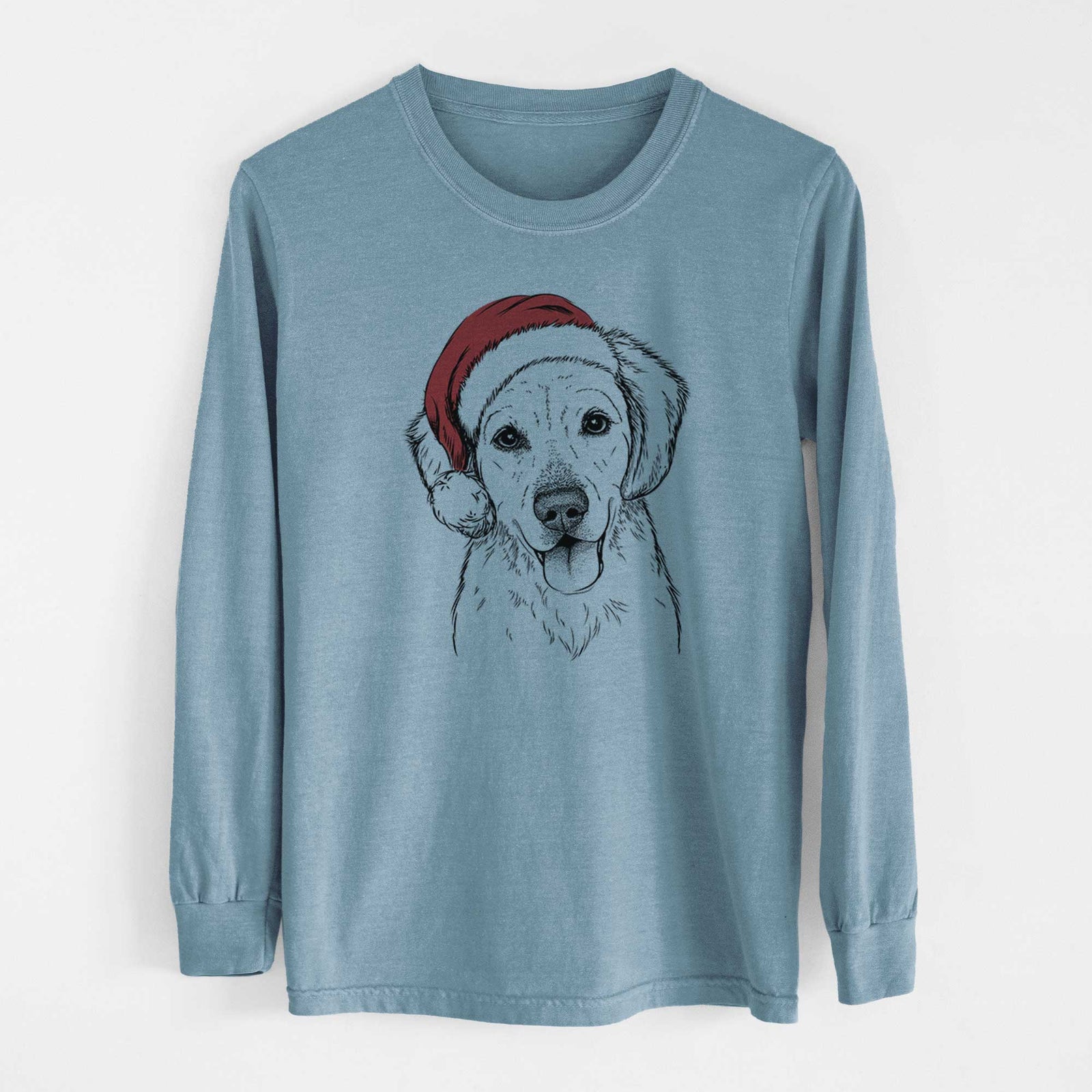 Santa Bojo the Golden Retriever - Heavyweight 100% Cotton Long Sleeve