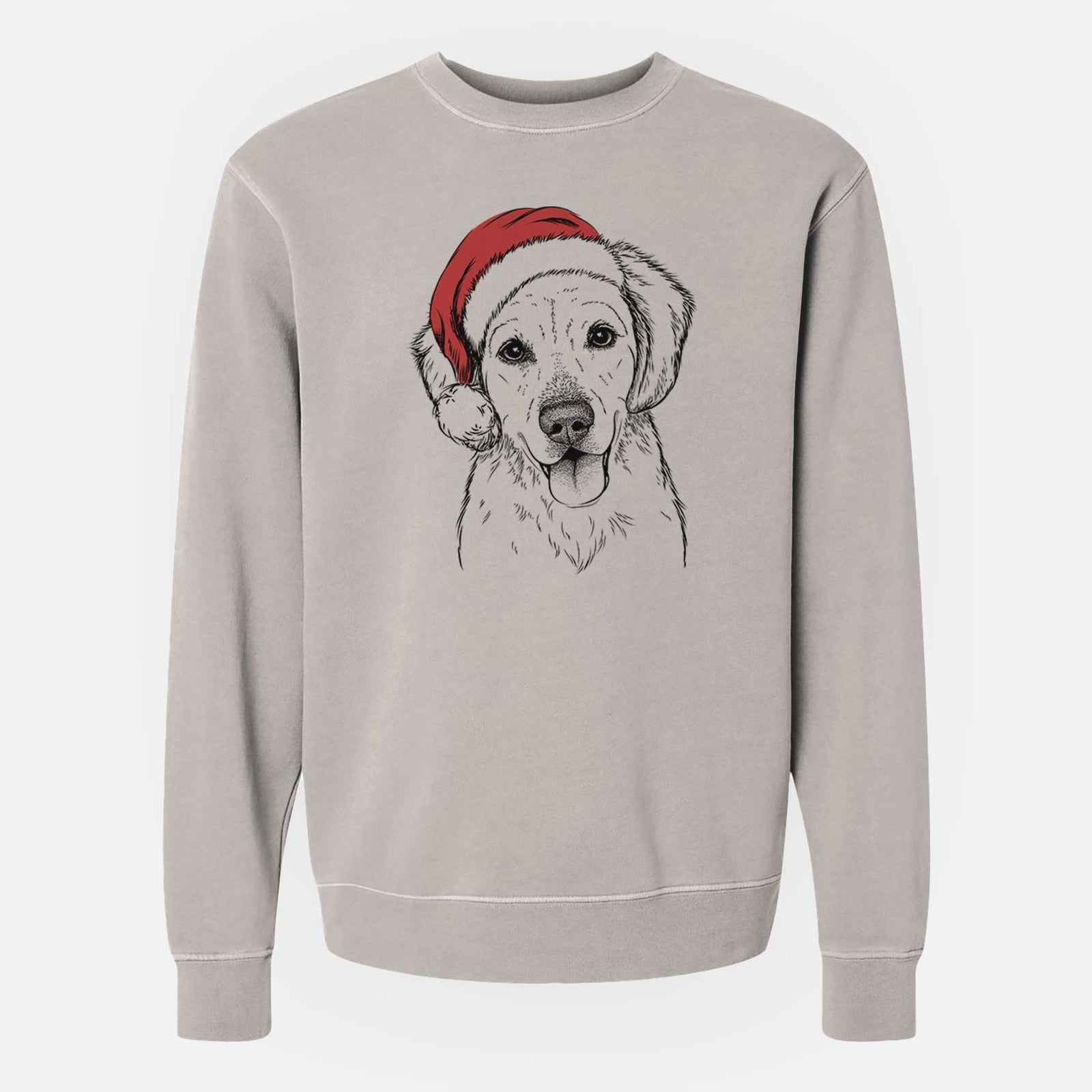 Santa Bojo the Golden Retriever - Unisex Pigment Dyed Crew Sweatshirt