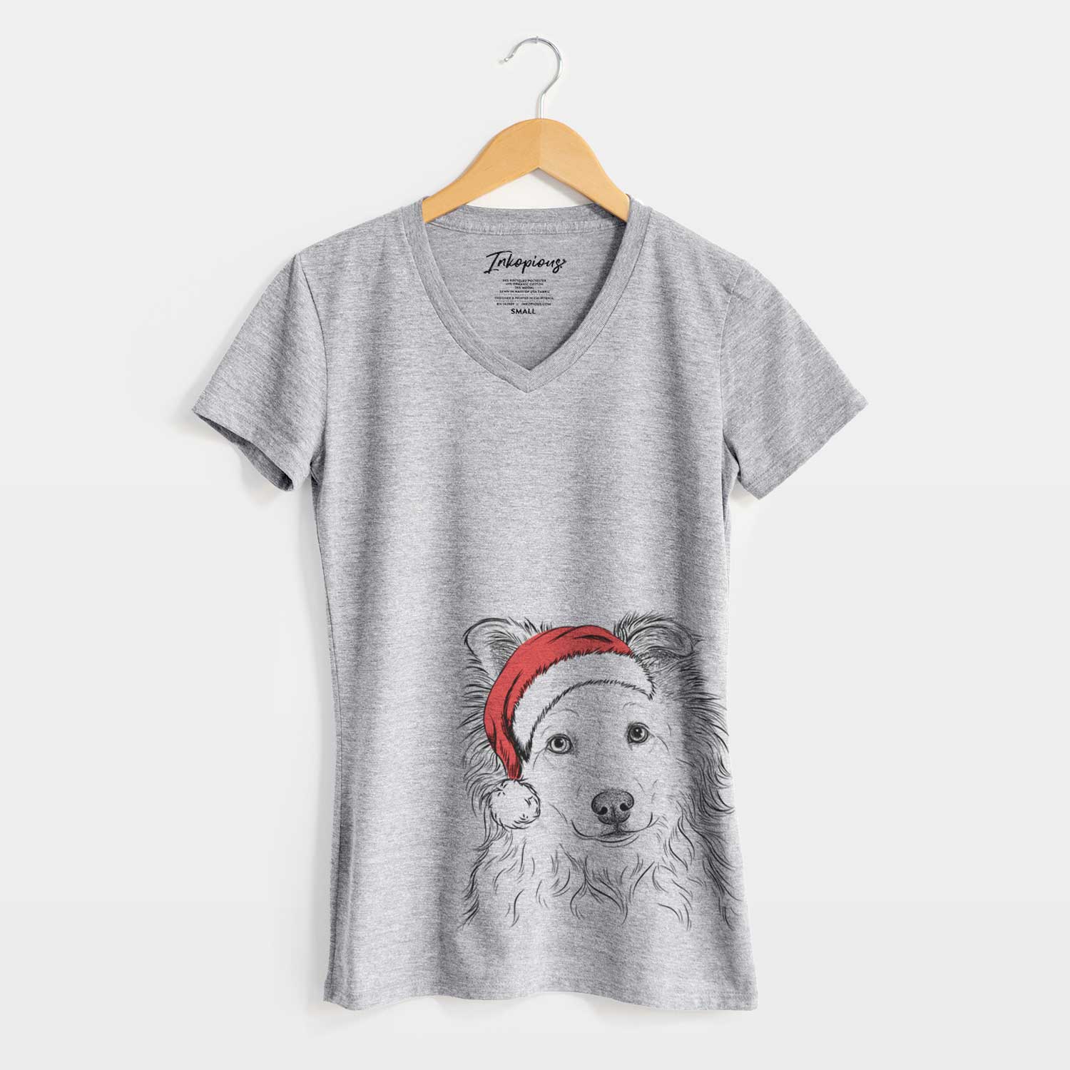 Santa Bonsai the Mixed Breed - Women's V-neck Shirt