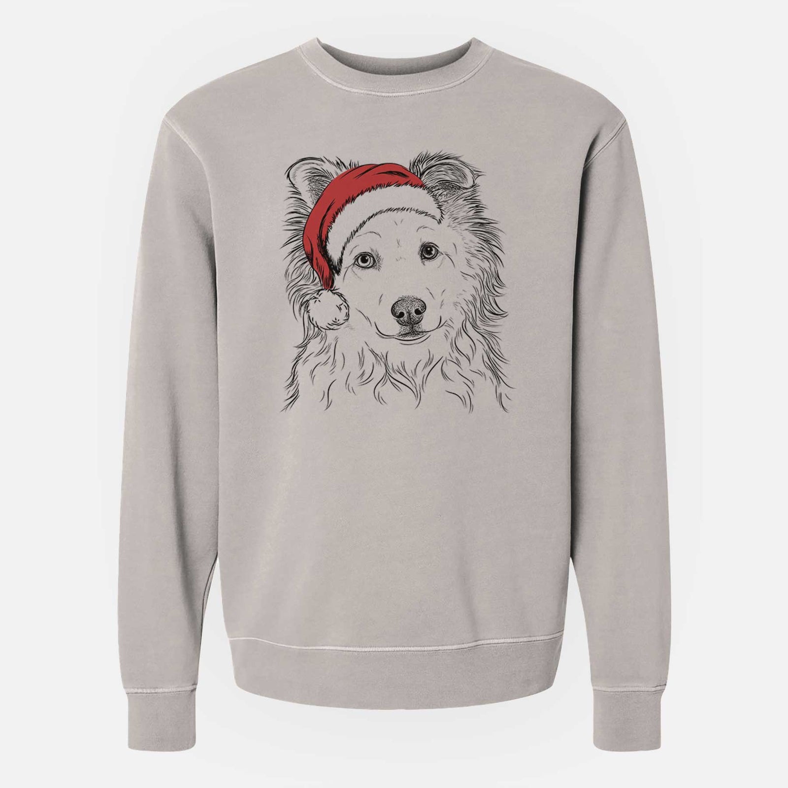 Santa Bonsai the Mixed Breed - Unisex Pigment Dyed Crew Sweatshirt