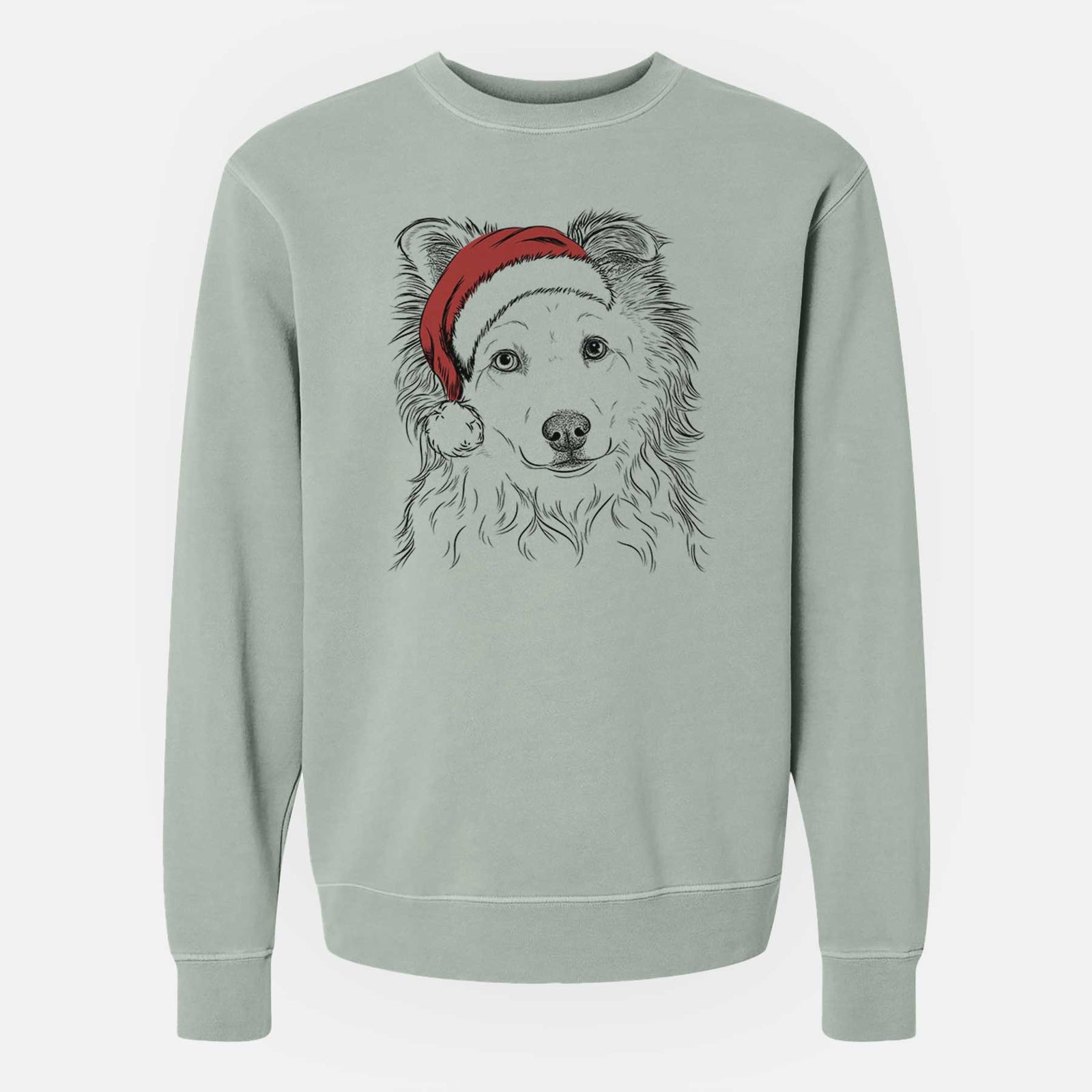Santa Bonsai the Mixed Breed - Unisex Pigment Dyed Crew Sweatshirt