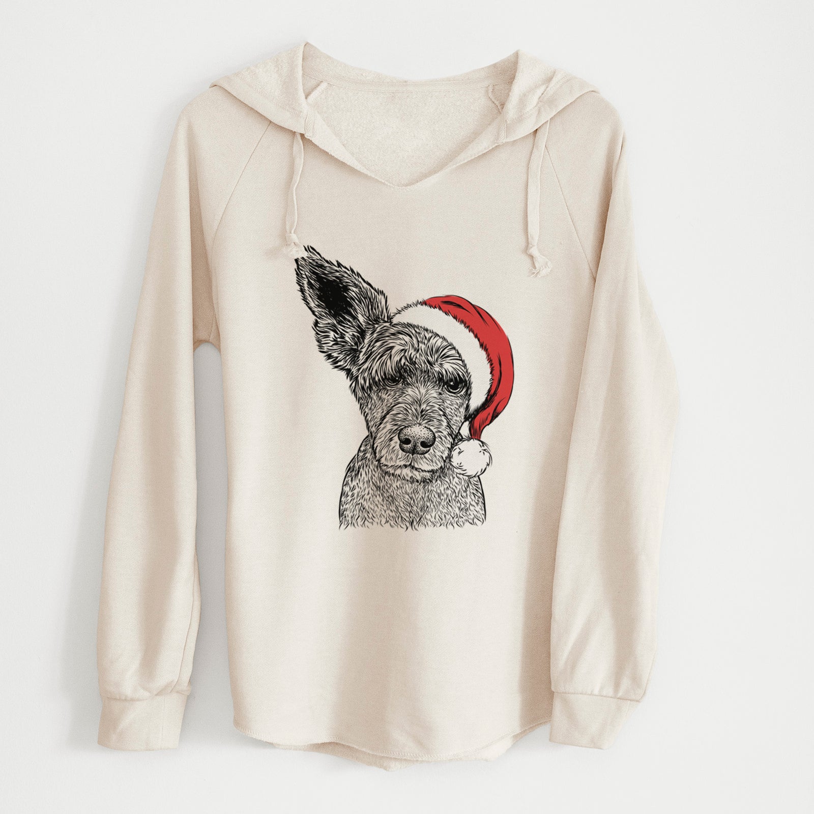 Santa Boodles the Schnauzer Mix - Cali Wave Hooded Sweatshirt
