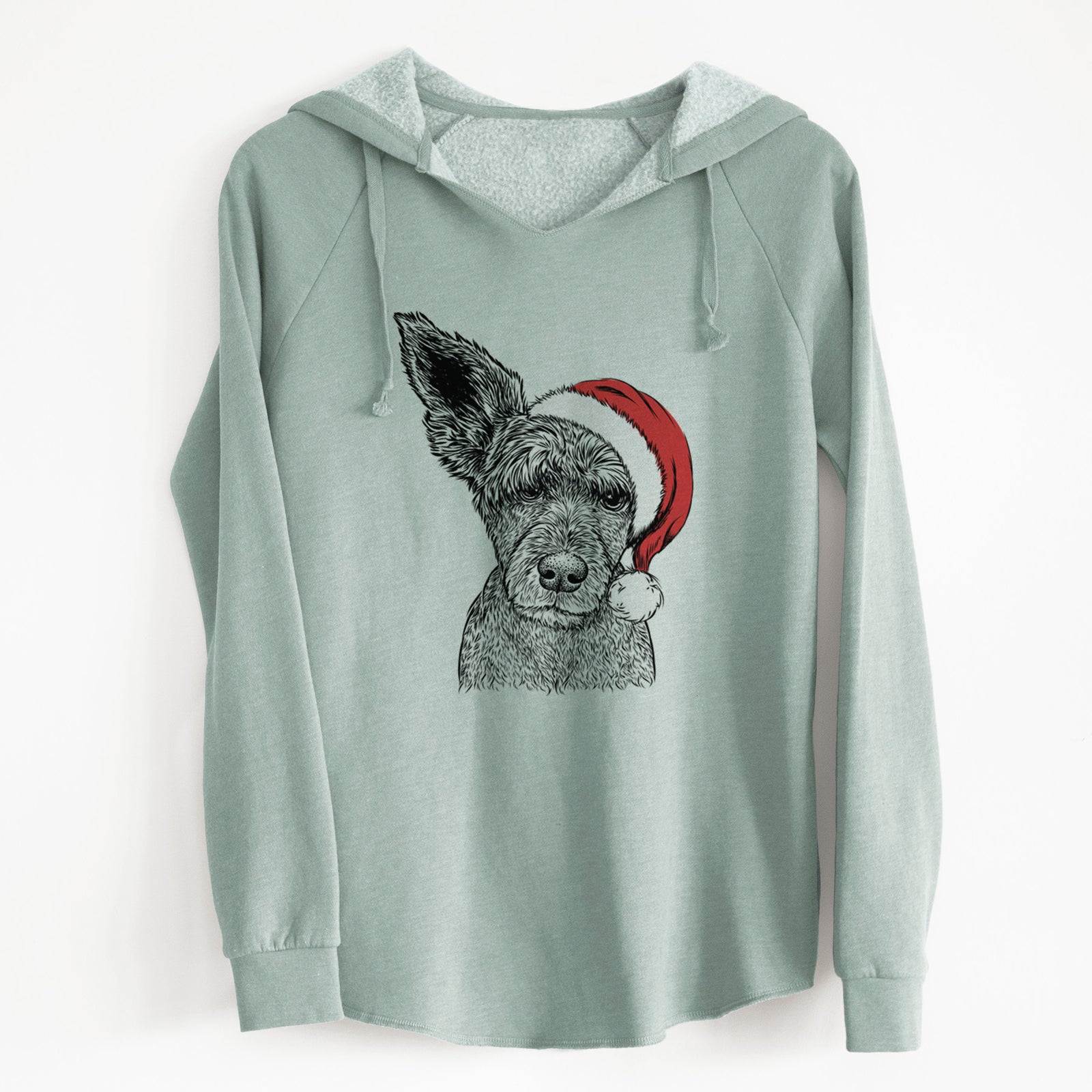 Santa Boodles the Schnauzer Mix - Cali Wave Hooded Sweatshirt