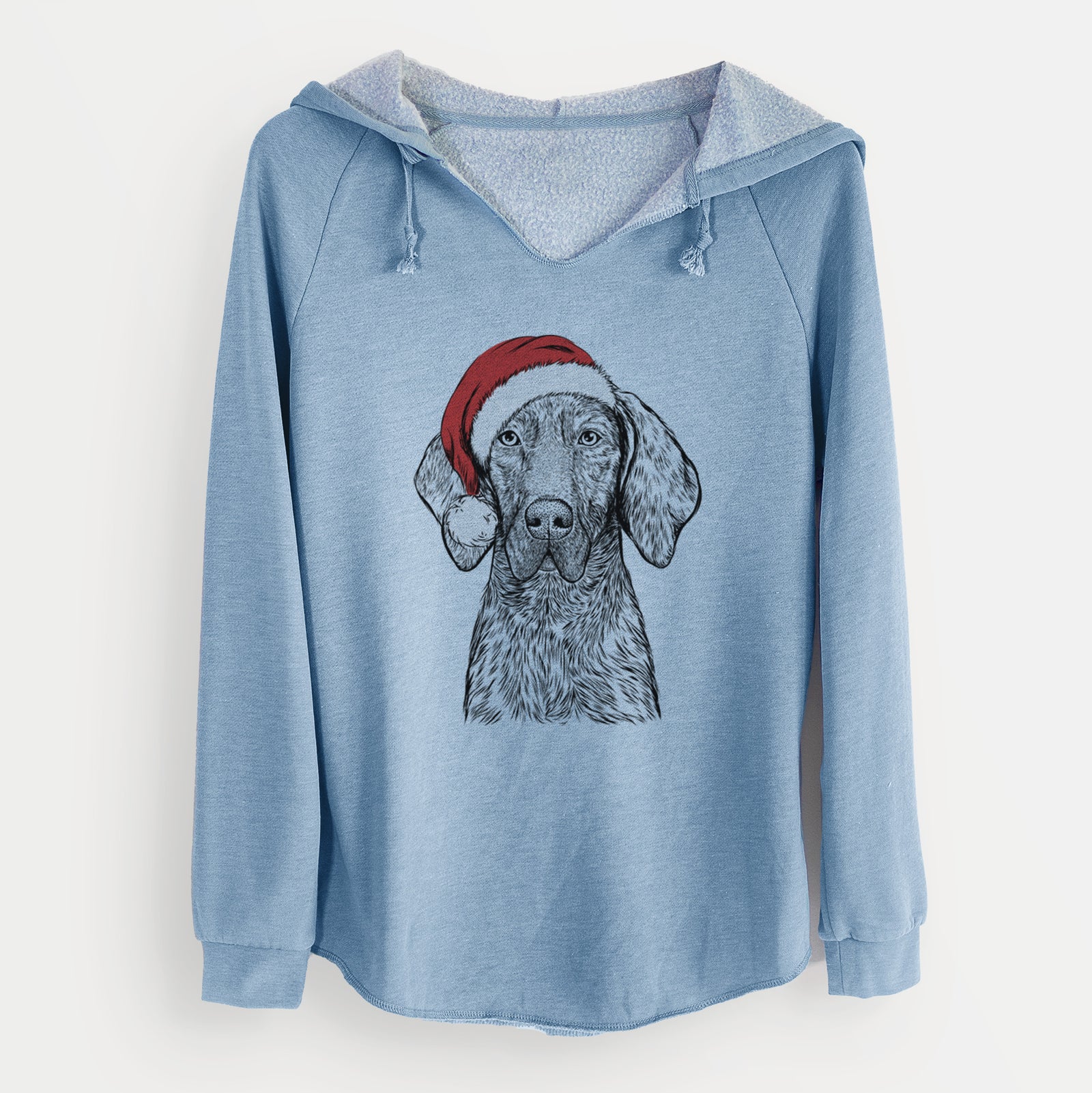 Santa Boone the Plott Hound - Cali Wave Hooded Sweatshirt