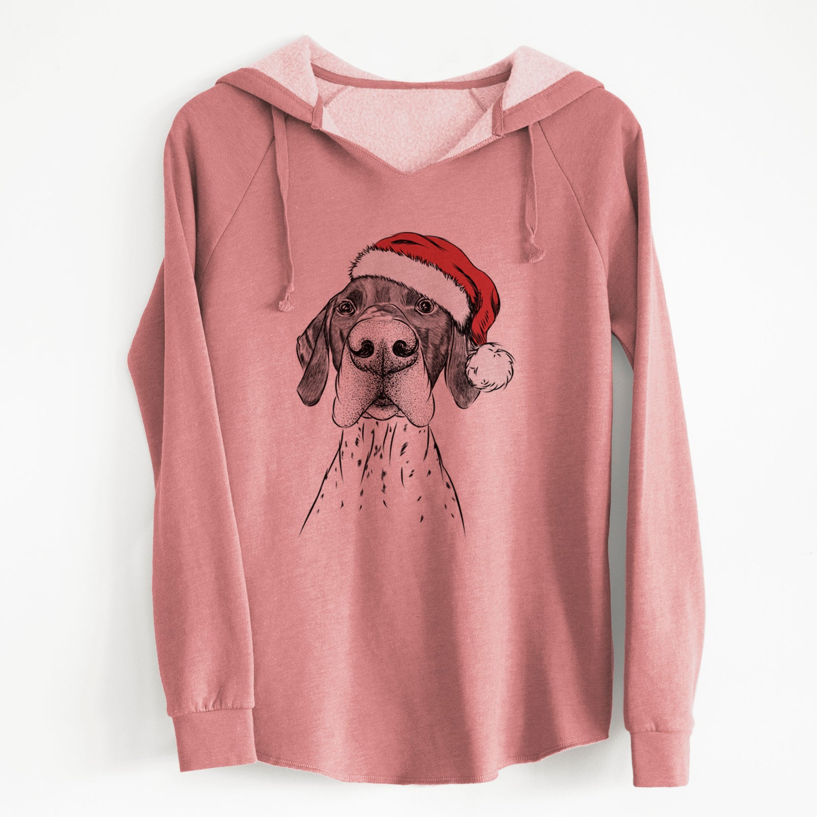 Santa Booze the German Shorthaired Pointer - Cali Wave Hooded Sweatshirt