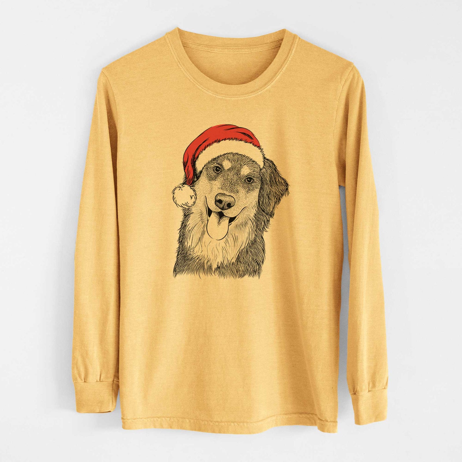 Santa Brodie the Golden Aussie - Heavyweight 100% Cotton Long Sleeve