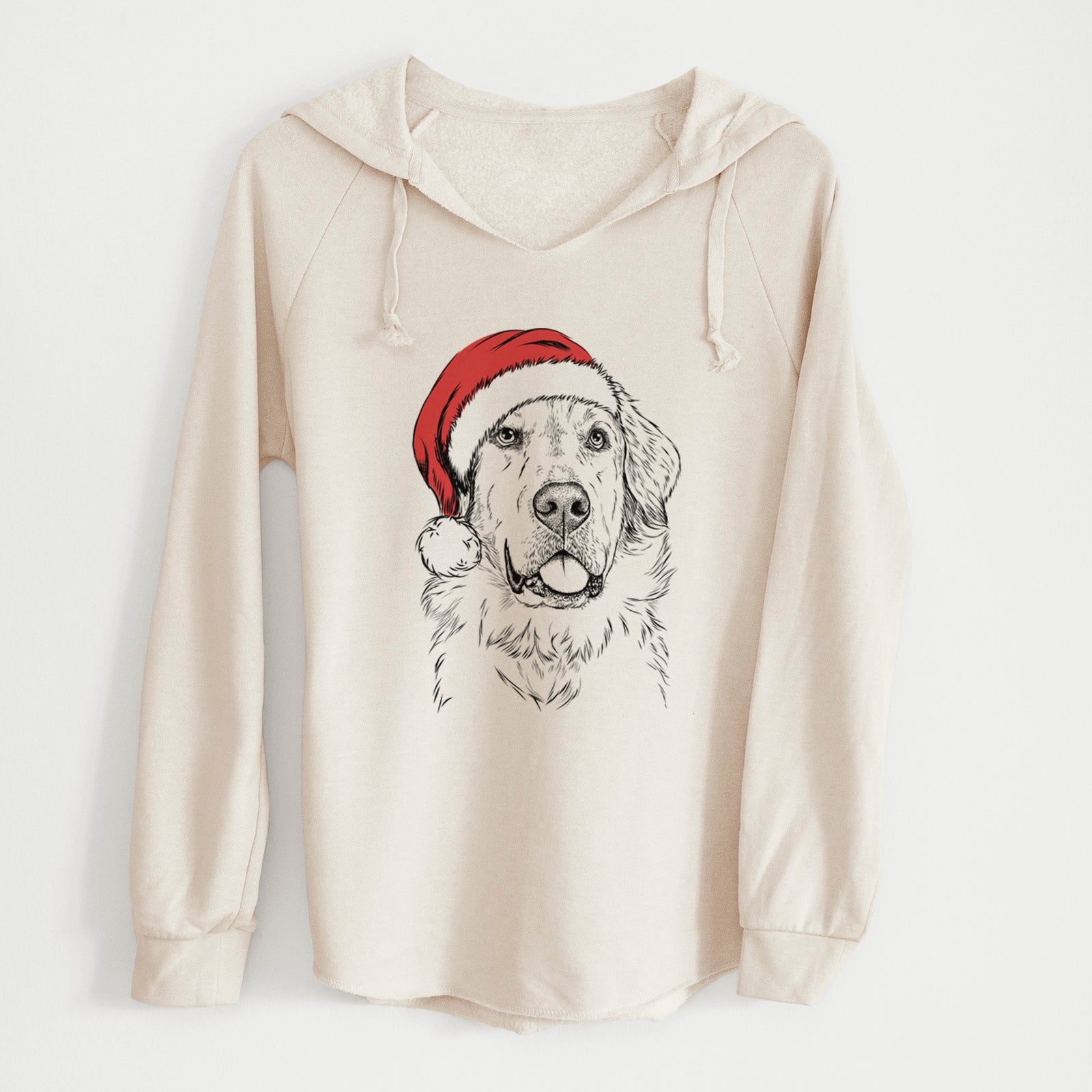 Santa Brophy the Great Pyrenees - Cali Wave Hooded Sweatshirt