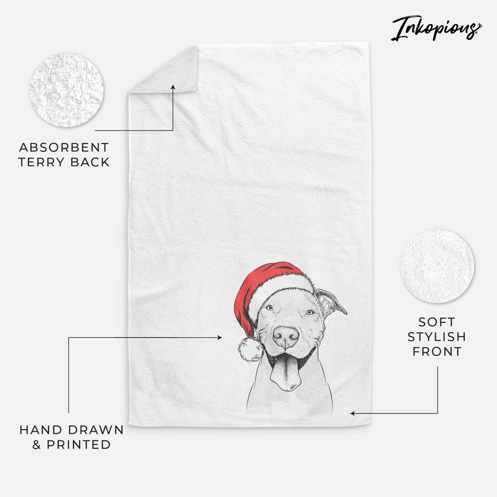 Bruce the American Staffordshire Terrier Decorative Hand Towel