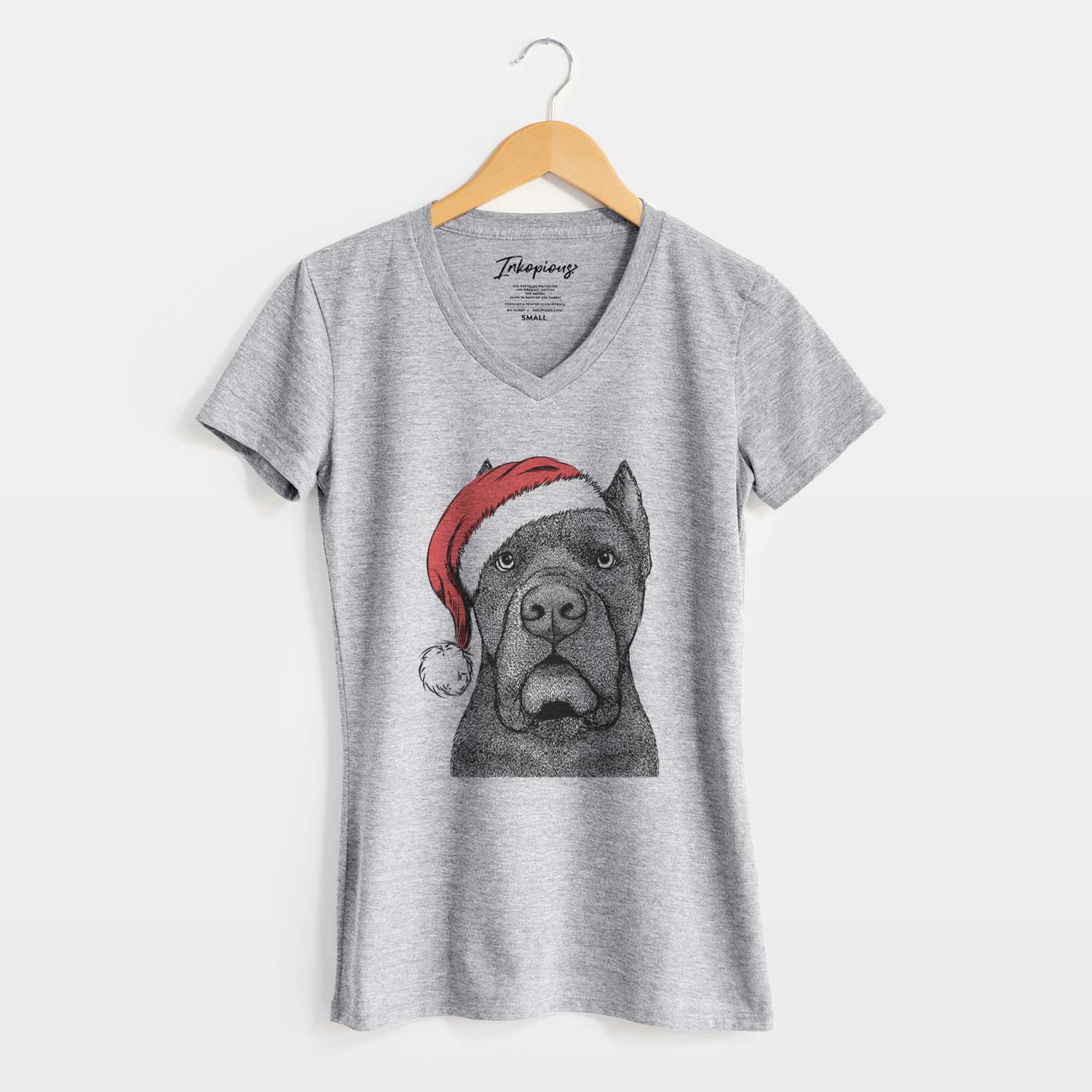 Santa Bruno the Cane Corso - Women's V-neck Shirt