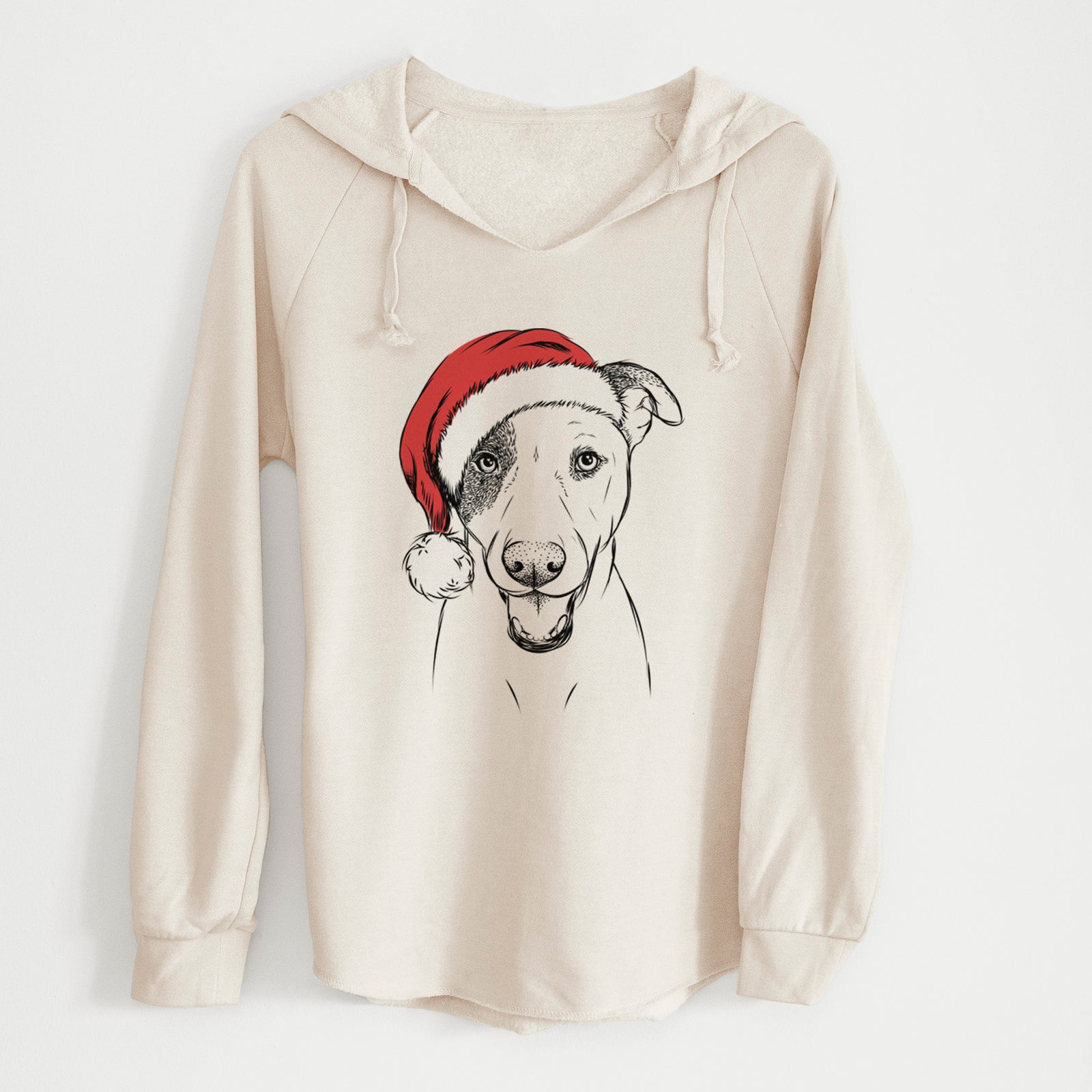 Santa Bucky the Mixed Breed - Cali Wave Hooded Sweatshirt