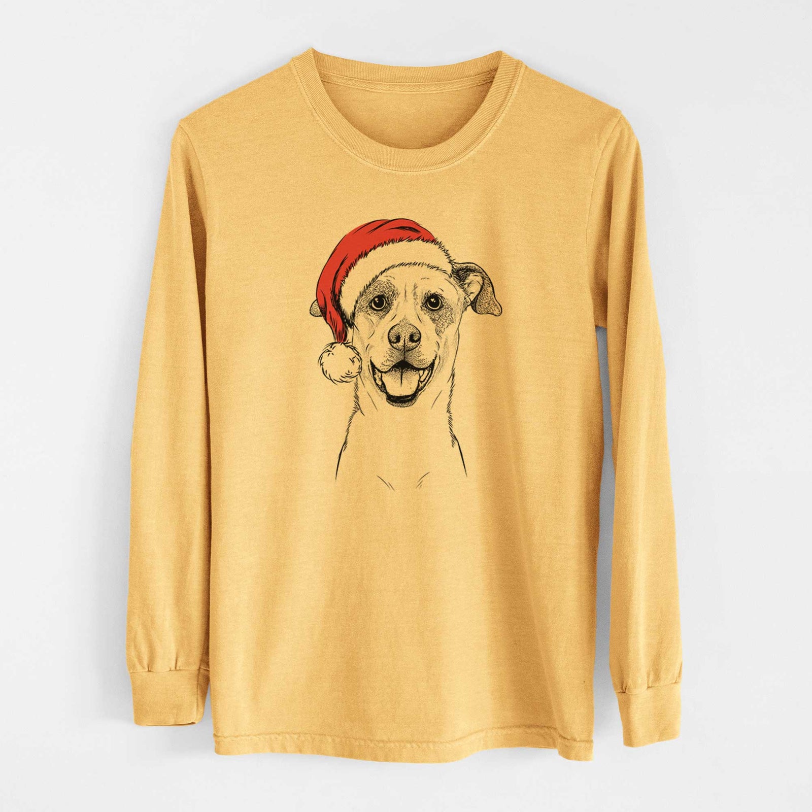 Santa Buffy the Mixed Breed - Heavyweight 100% Cotton Long Sleeve