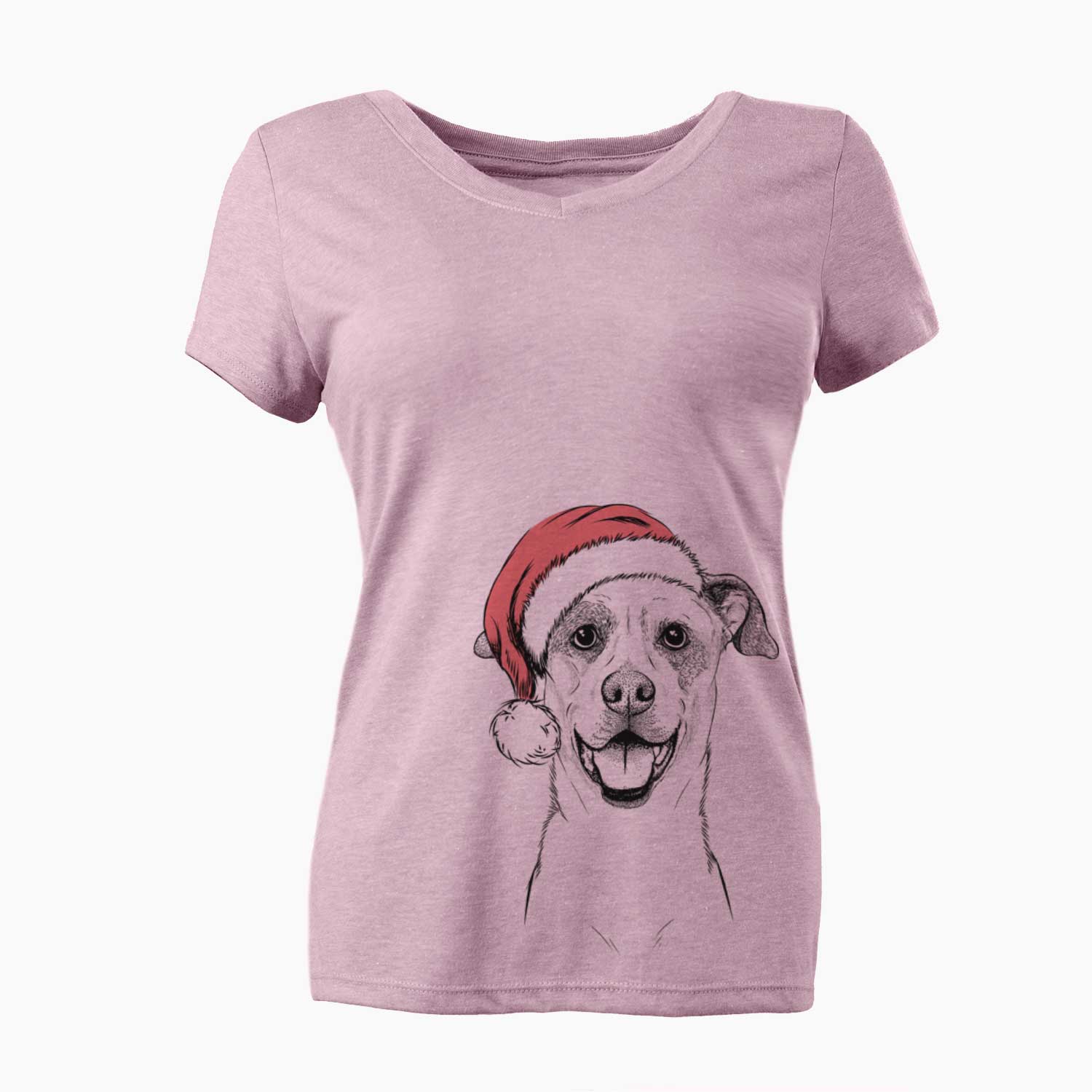 Santa Buffy the Mixed Breed - Women's V-neck Shirt