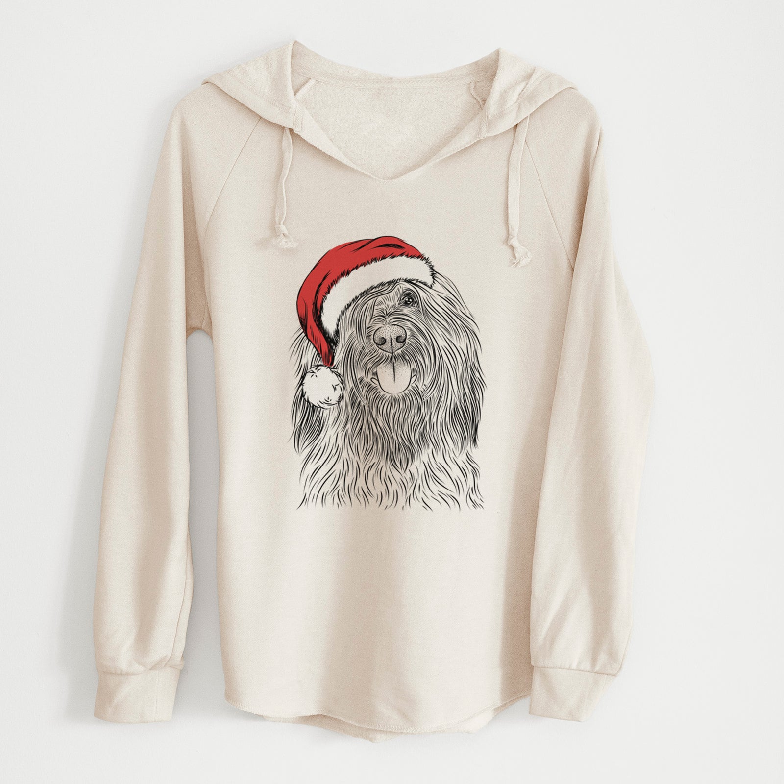 Santa Bundy the Briard - Cali Wave Hooded Sweatshirt