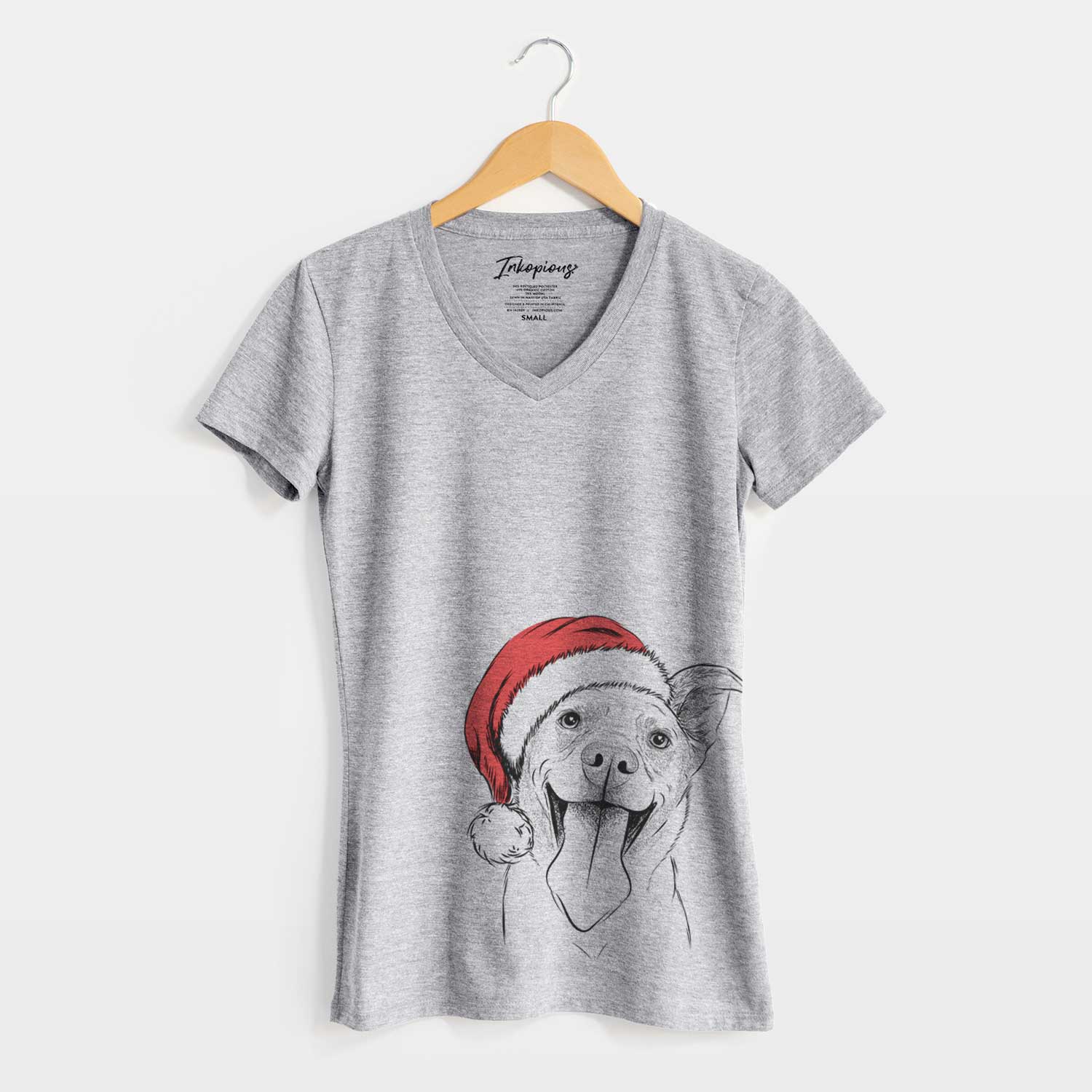 Santa Candy the Mixed Breed - Women's V-neck Shirt