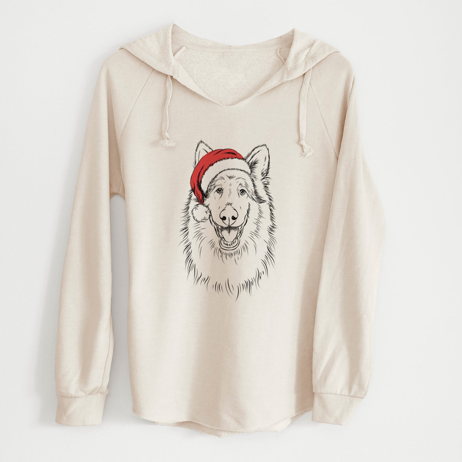 Santa Cannon the Rough Collie - Cali Wave Hooded Sweatshirt