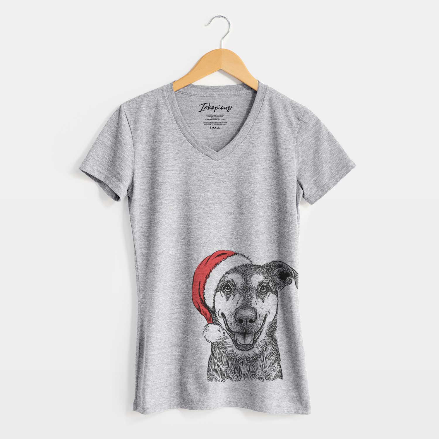 Santa Case the Mixed Breed - Women's V-neck Shirt