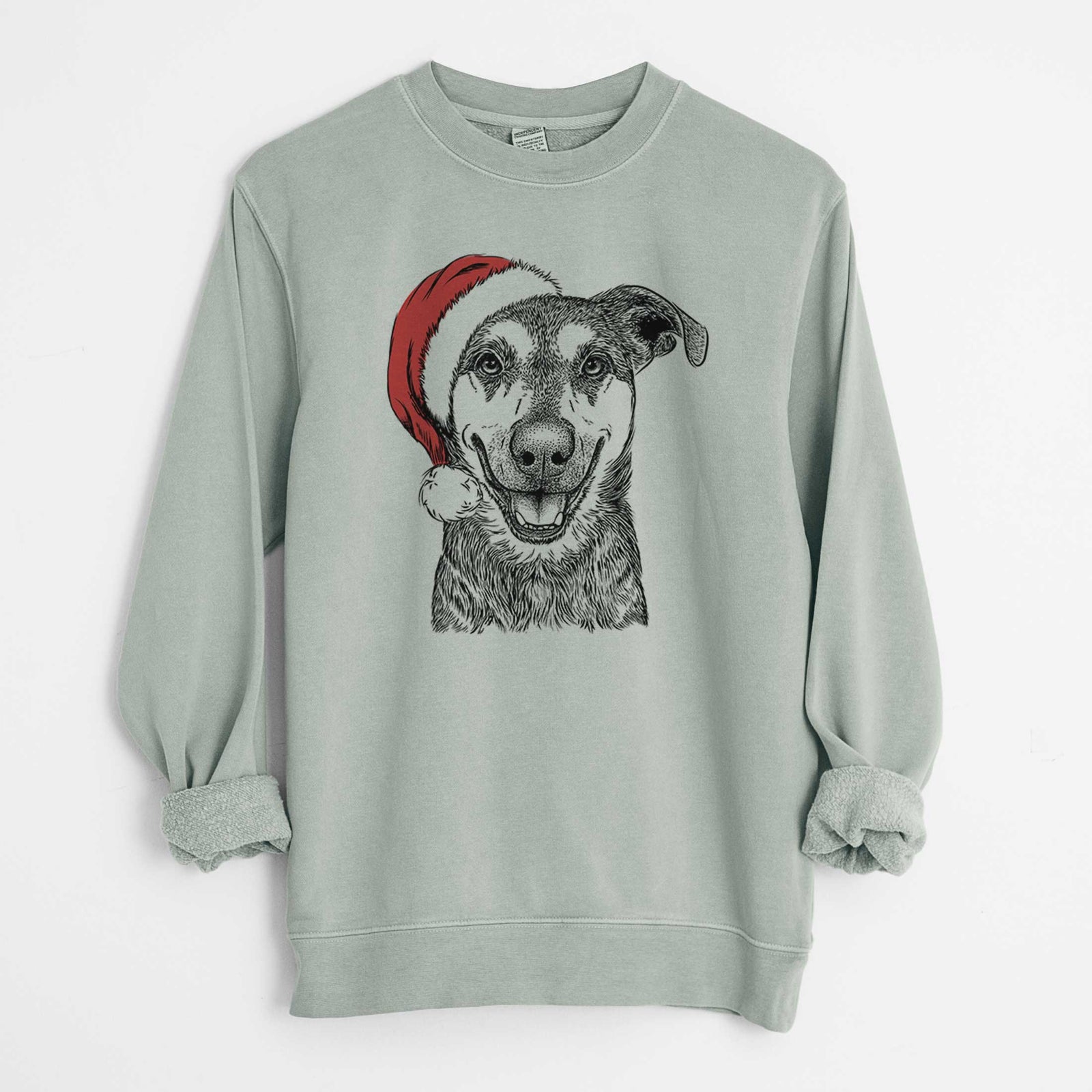 Santa Case the Mixed Breed - Unisex Pigment Dyed Crew Sweatshirt