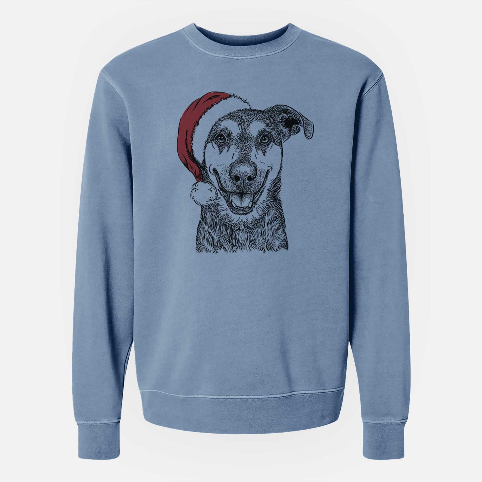 Santa Case the Mixed Breed - Unisex Pigment Dyed Crew Sweatshirt