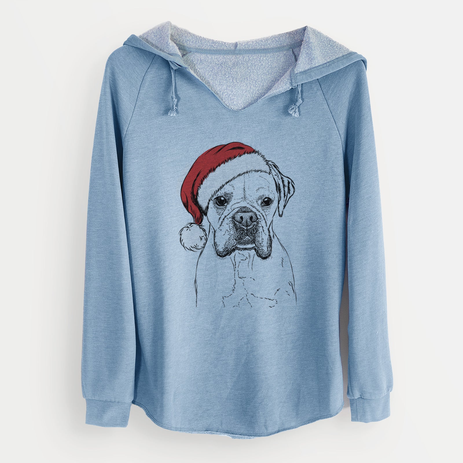 Santa Champion Bentley the Boxer - Cali Wave Hooded Sweatshirt