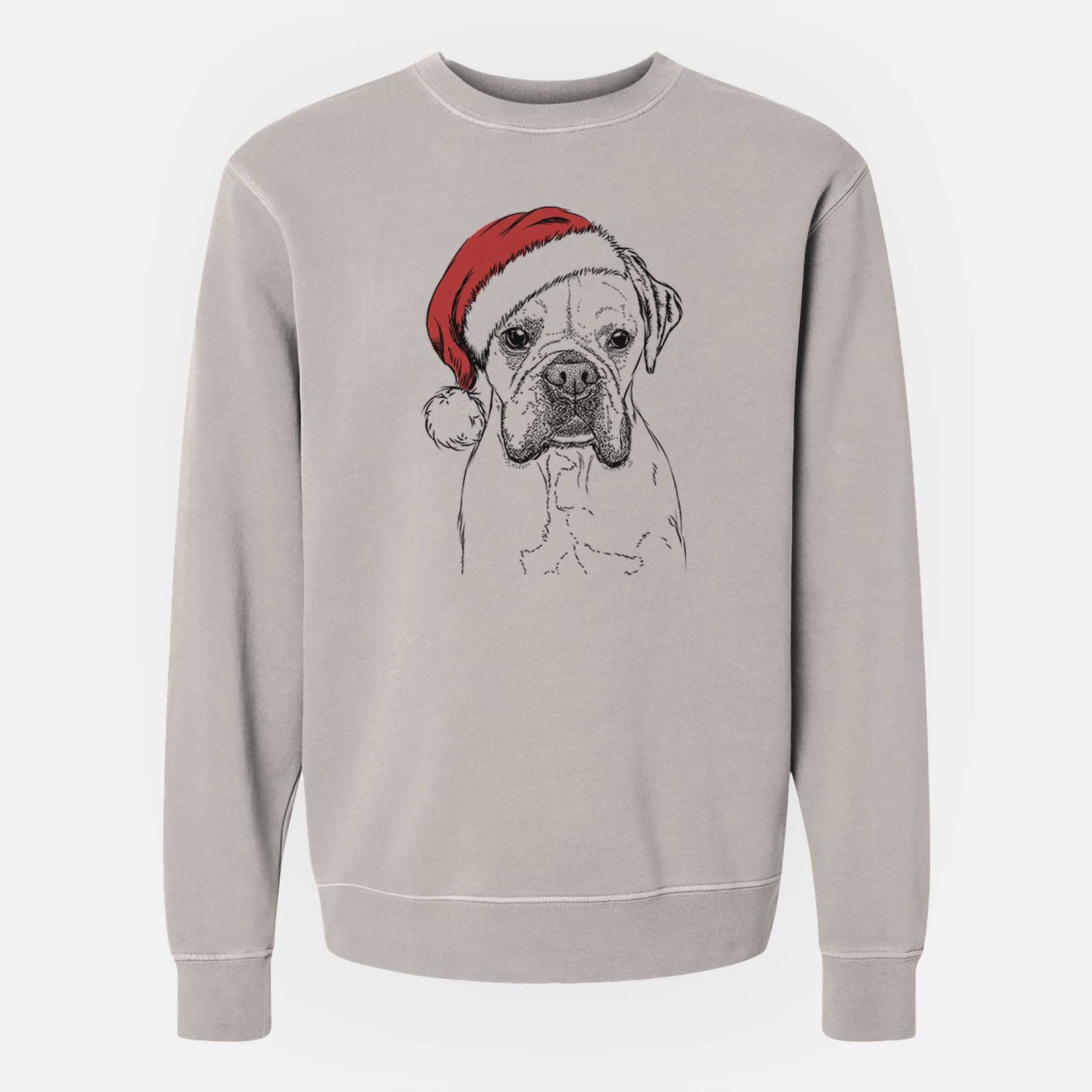 Santa Champion Bentley the Boxer - Unisex Pigment Dyed Crew Sweatshirt