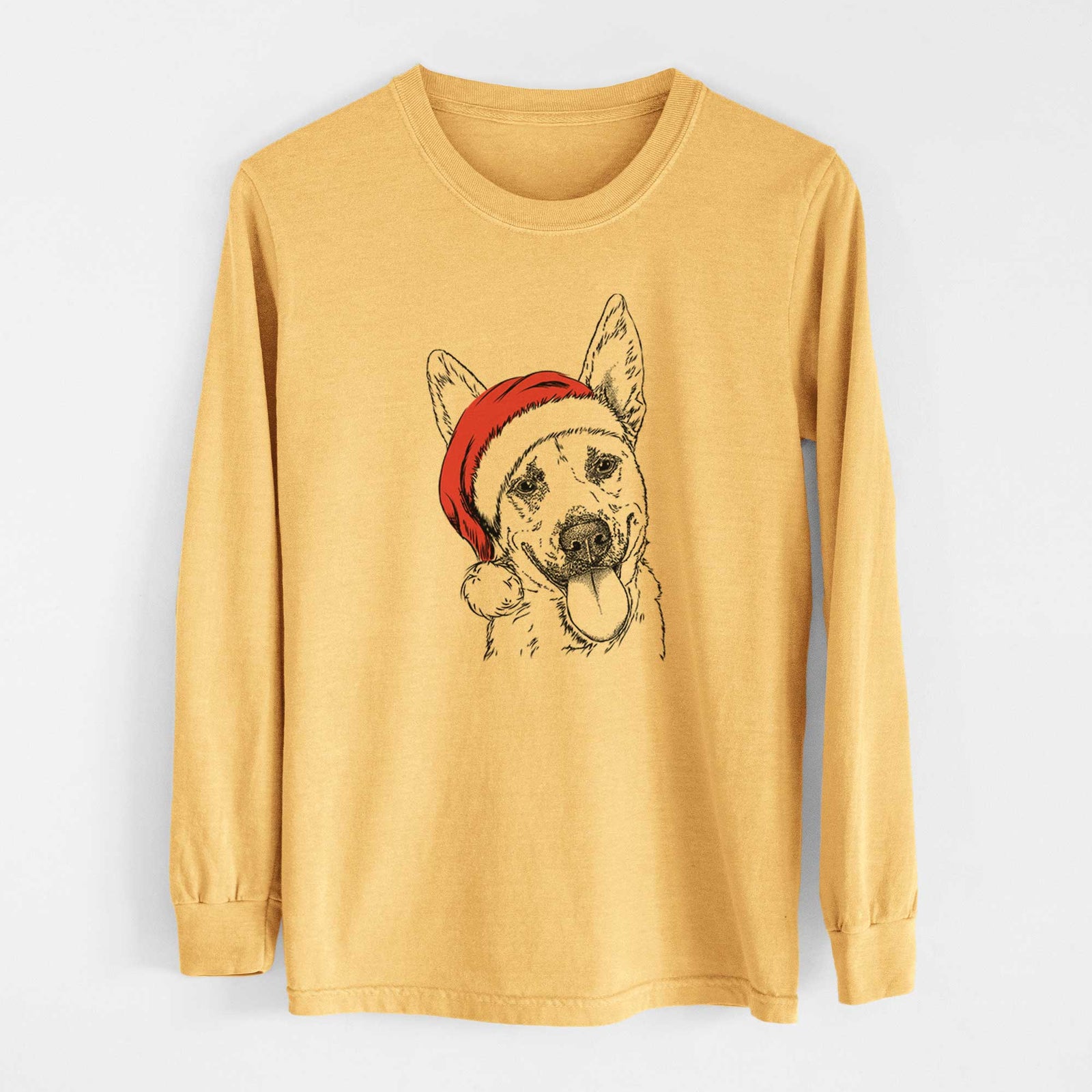 Santa Charlie the Mixed Breed - Heavyweight 100% Cotton Long Sleeve