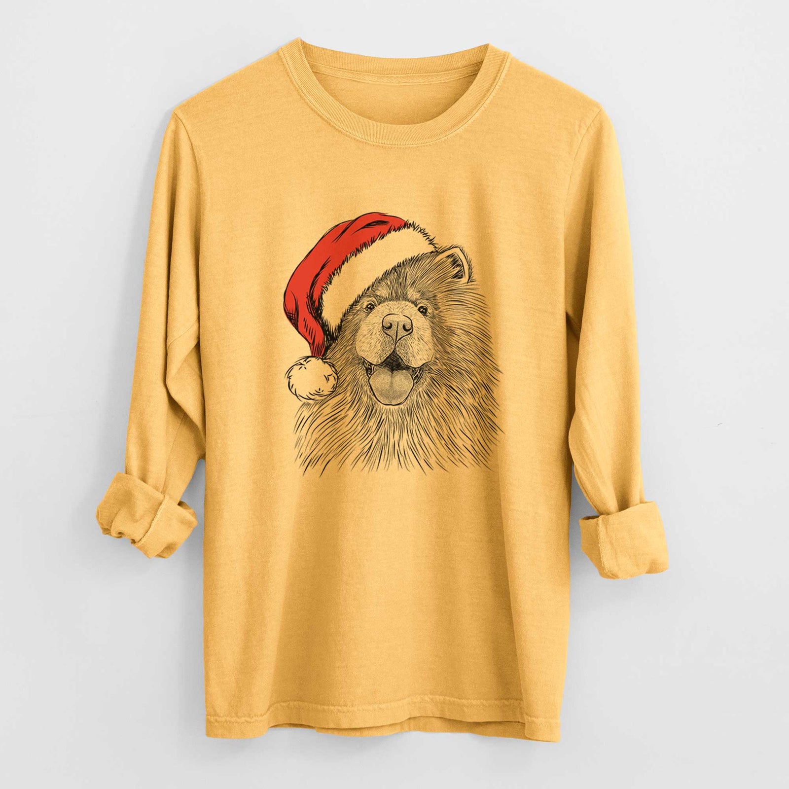 Santa Charming Charlie the Chow Chow - Heavyweight 100% Cotton Long Sleeve