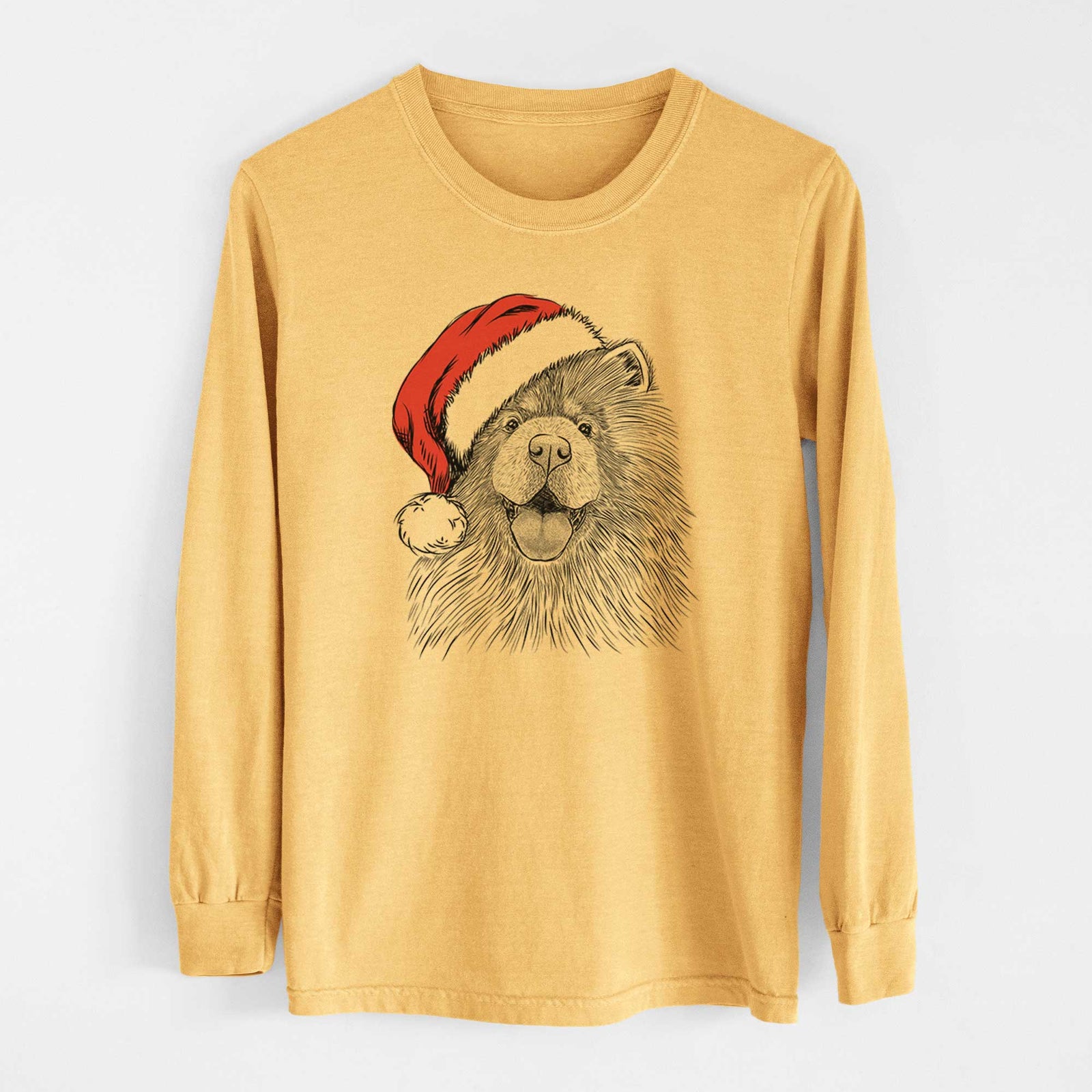 Santa Charming Charlie the Chow Chow - Heavyweight 100% Cotton Long Sleeve