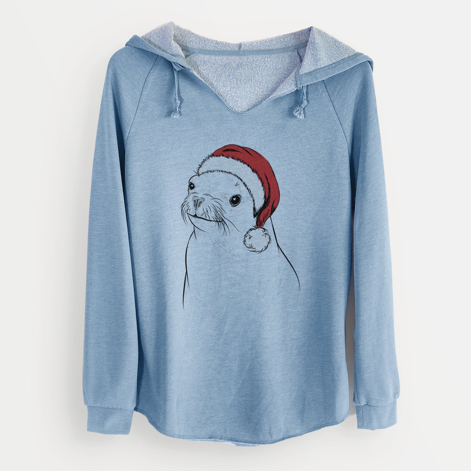 Santa Chip the California Sea Lion - Cali Wave Hooded Sweatshirt