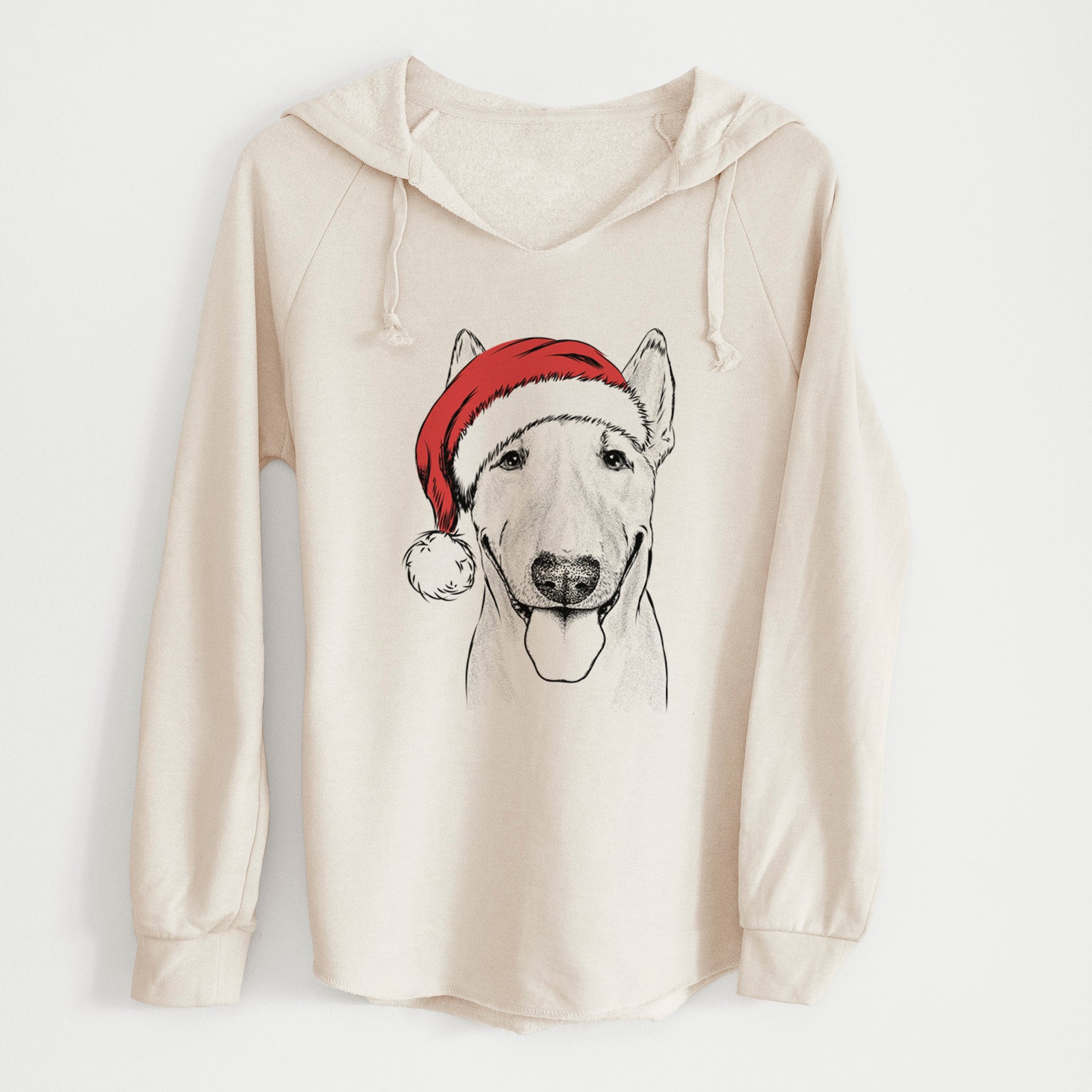 Santa Chloe the Bull Terrier - Cali Wave Hooded Sweatshirt