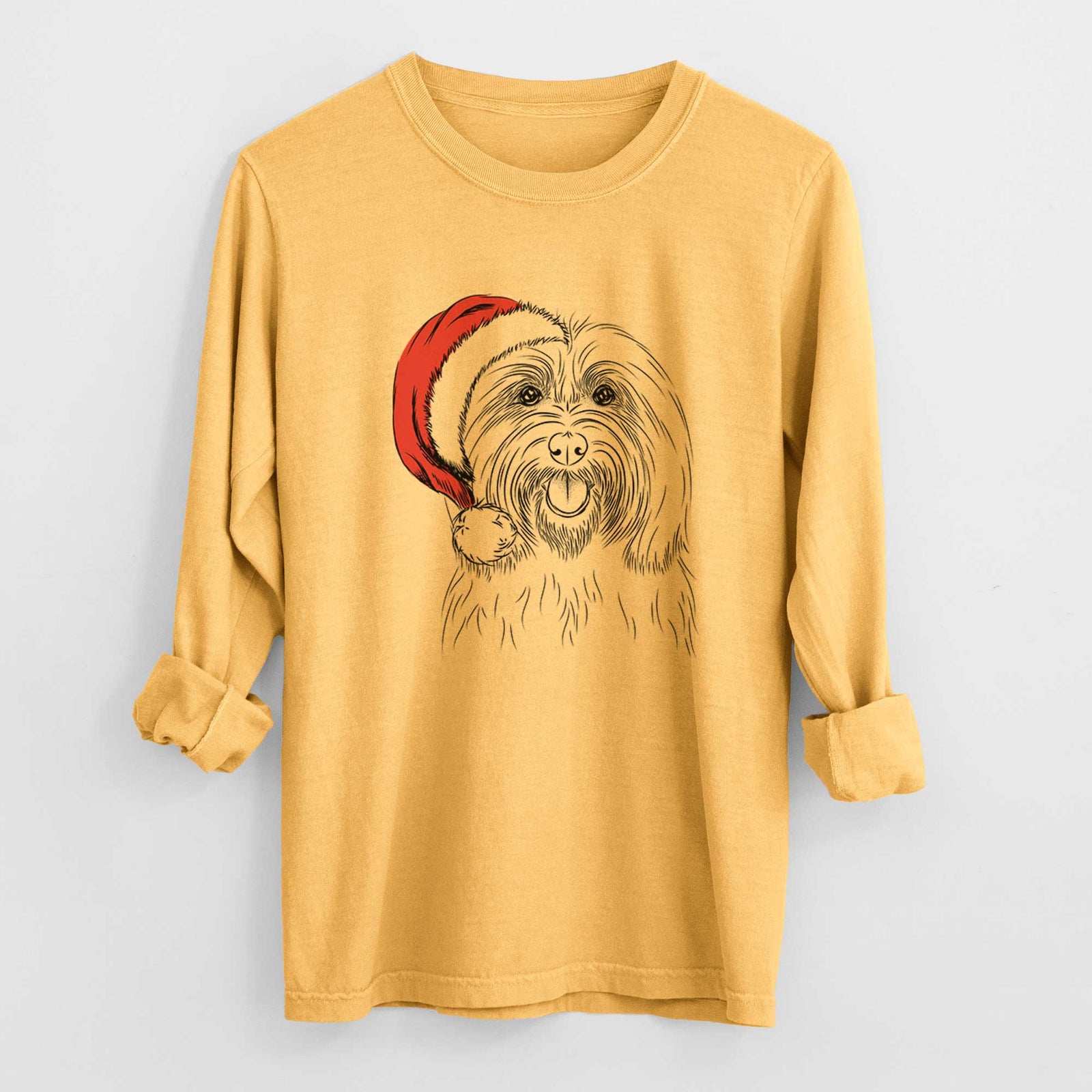 Santa Claude the Coton de Tulear - Heavyweight 100% Cotton Long Sleeve