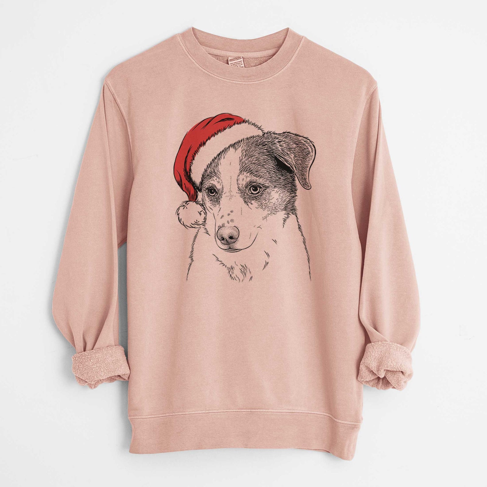 Santa Coco the Beagle Mix - Unisex Pigment Dyed Crew Sweatshirt