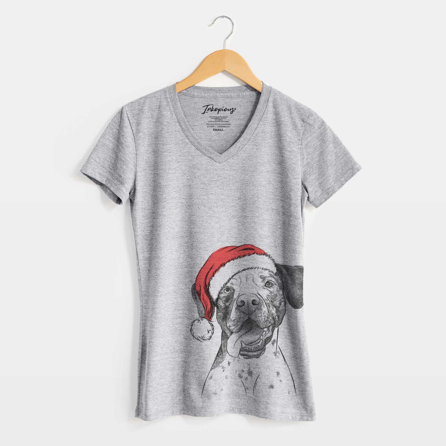 Santa Cola the Catahoula - Women's V-neck Shirt