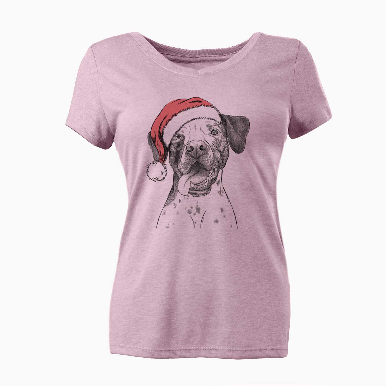 Santa Cola the Catahoula - Women's V-neck Shirt