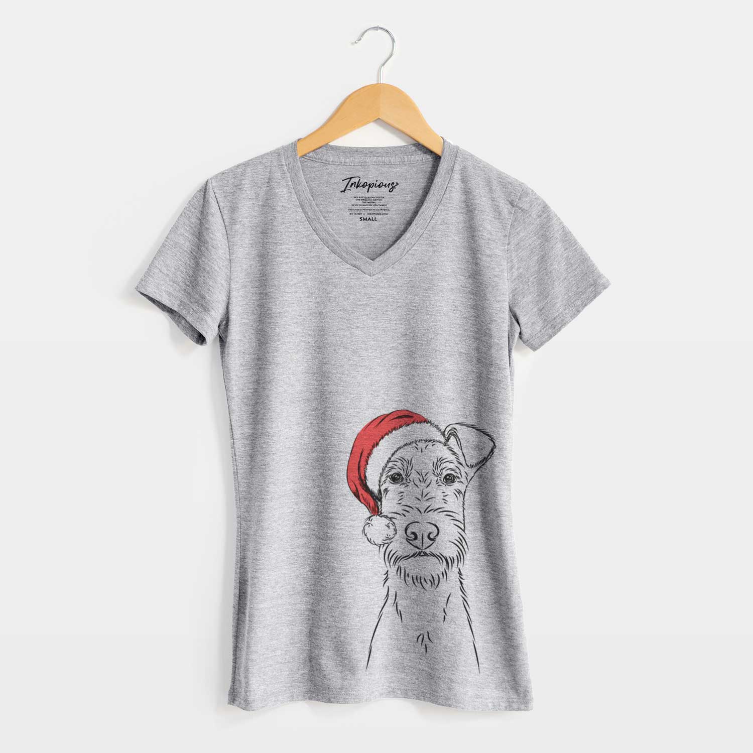 Santa Connor the Irish Terrier - Women's V-neck Shirt