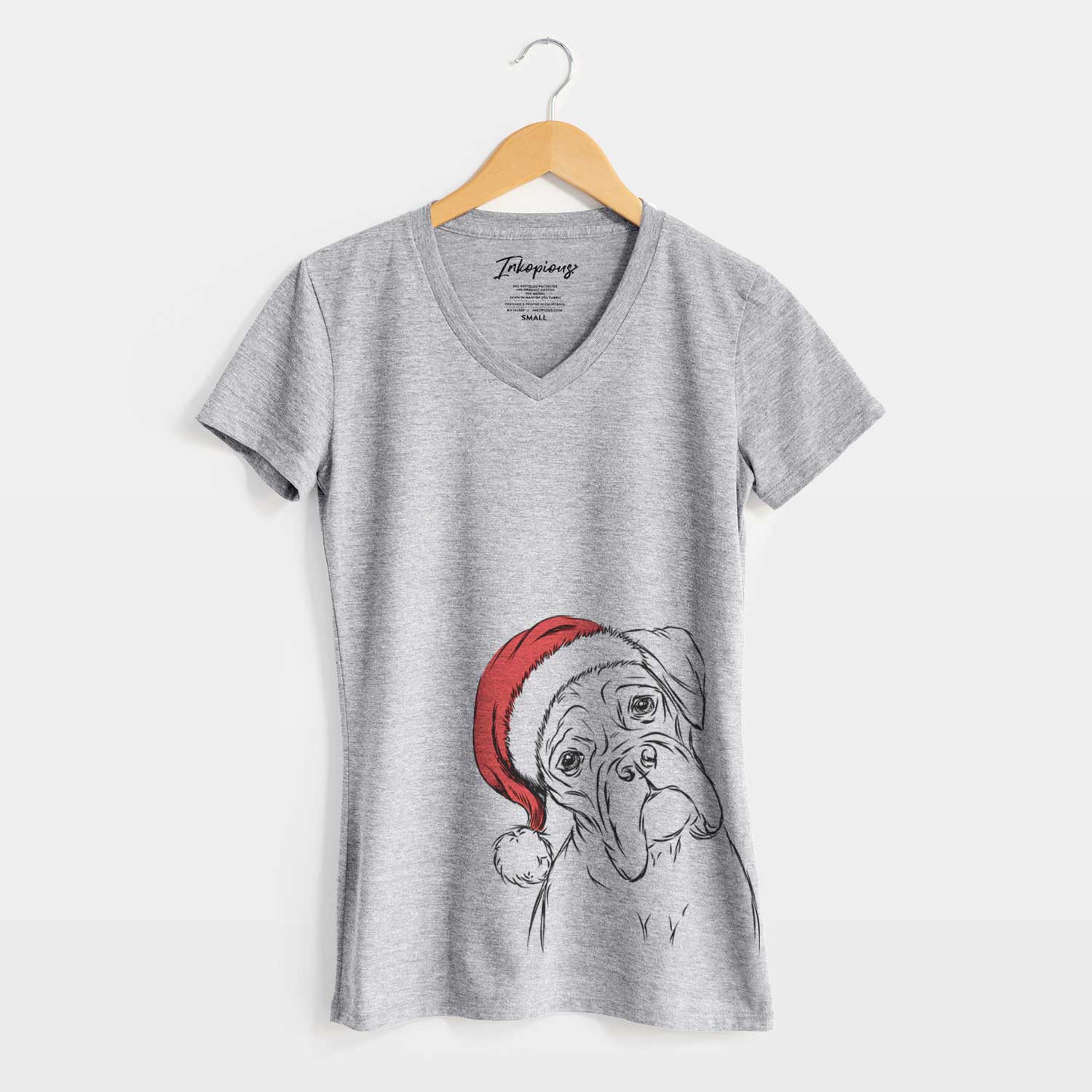 Santa Cooper the Boxer - Women's V-neck Shirt