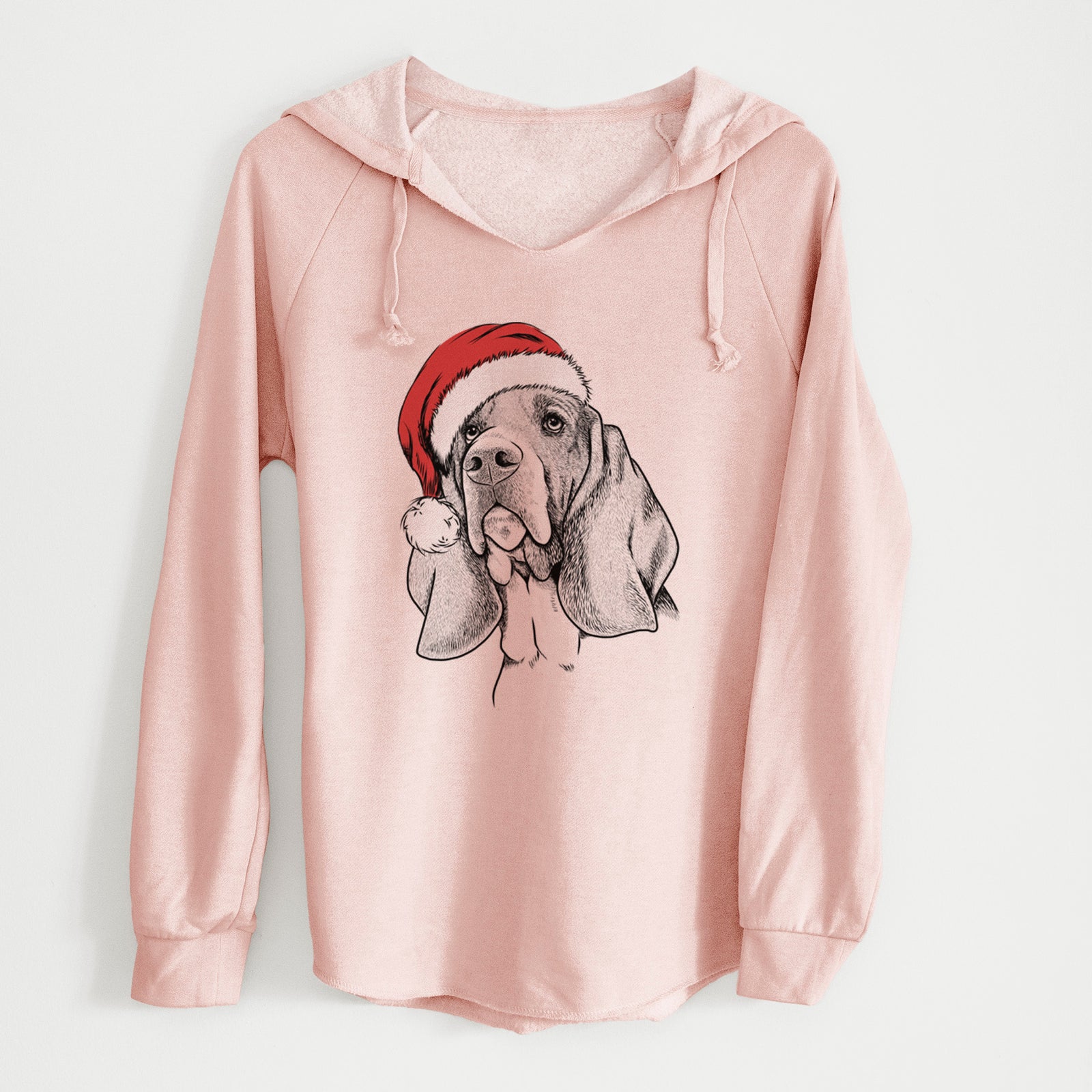 Santa Cooper the Basset Hound - Cali Wave Hooded Sweatshirt