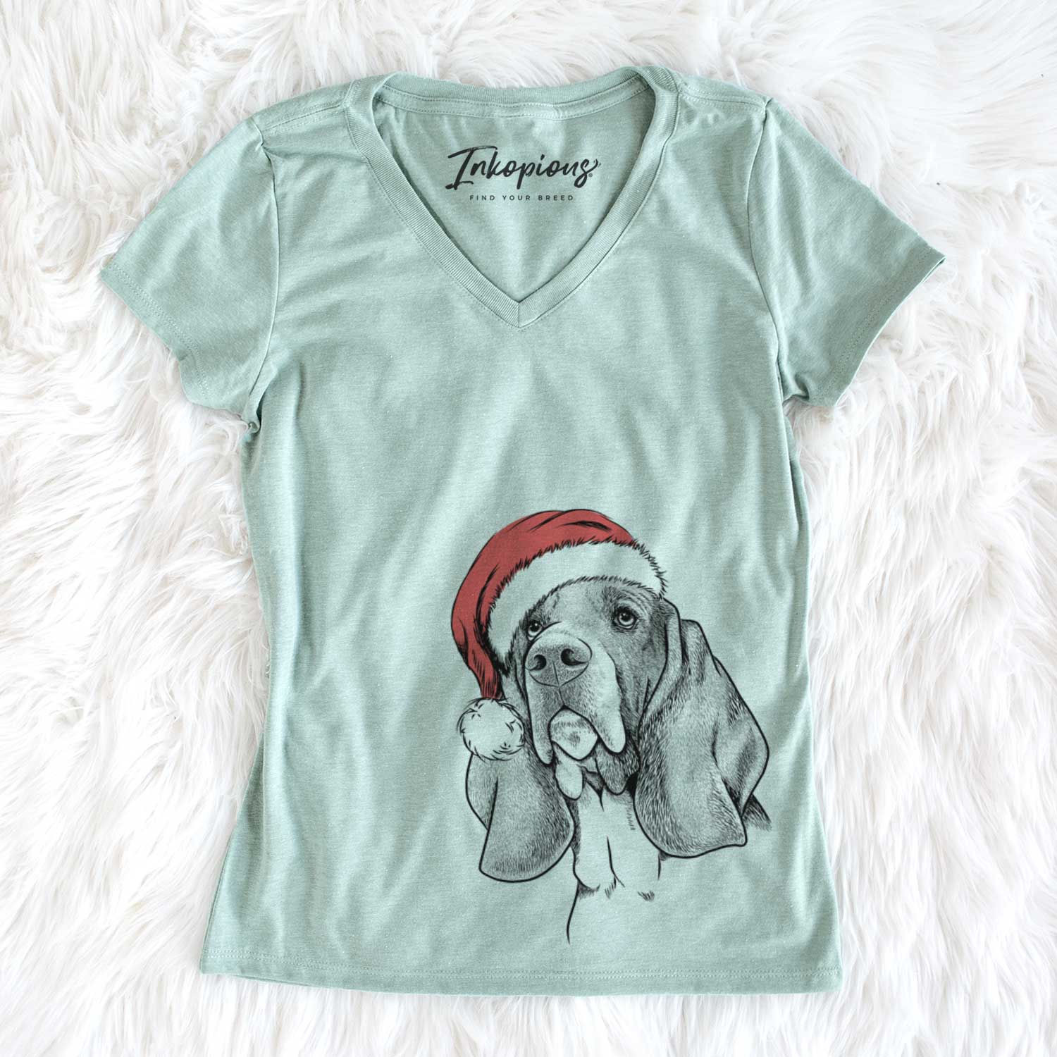 Cooper the Basset Hound - Women's V-neck Shirt