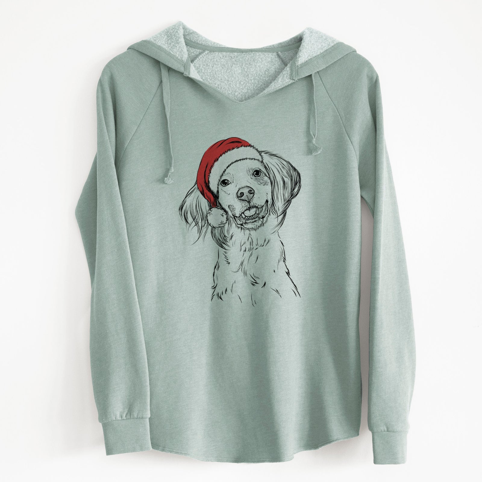 Santa Cooper the English Setter - Cali Wave Hooded Sweatshirt